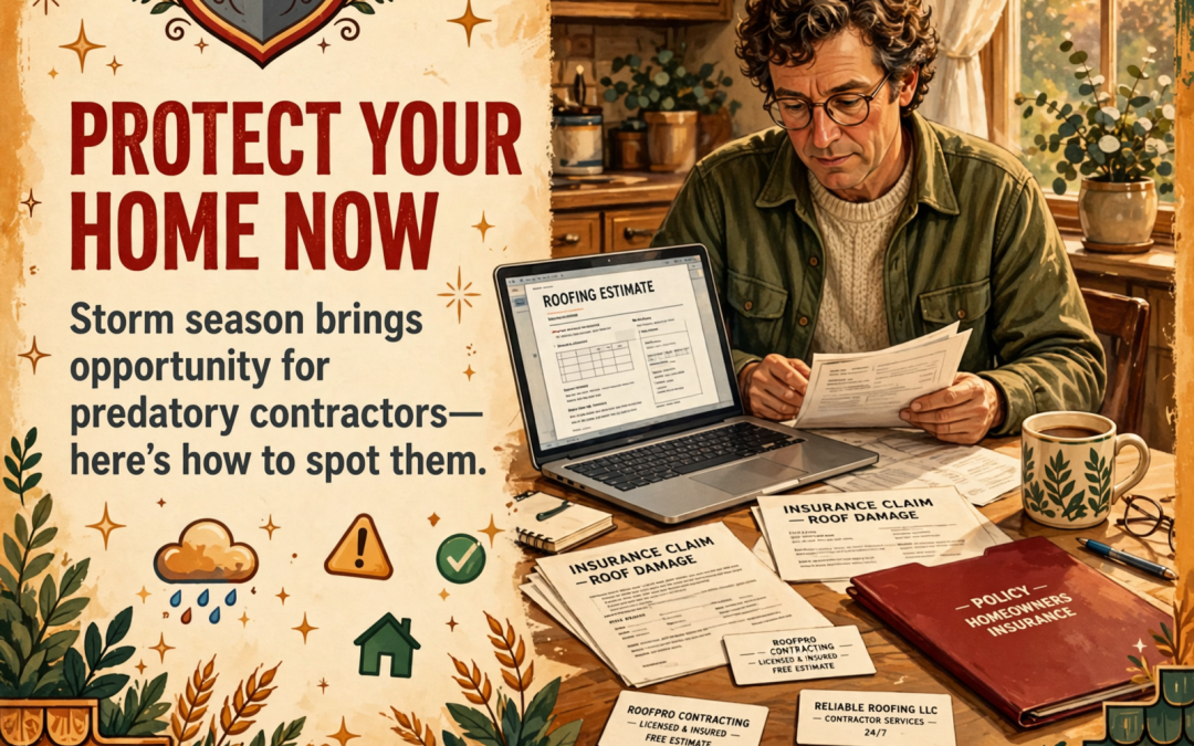 🏠 Storm Season Warning: How to Protect Your Home from Predatory Roofing Contractors in Decatur