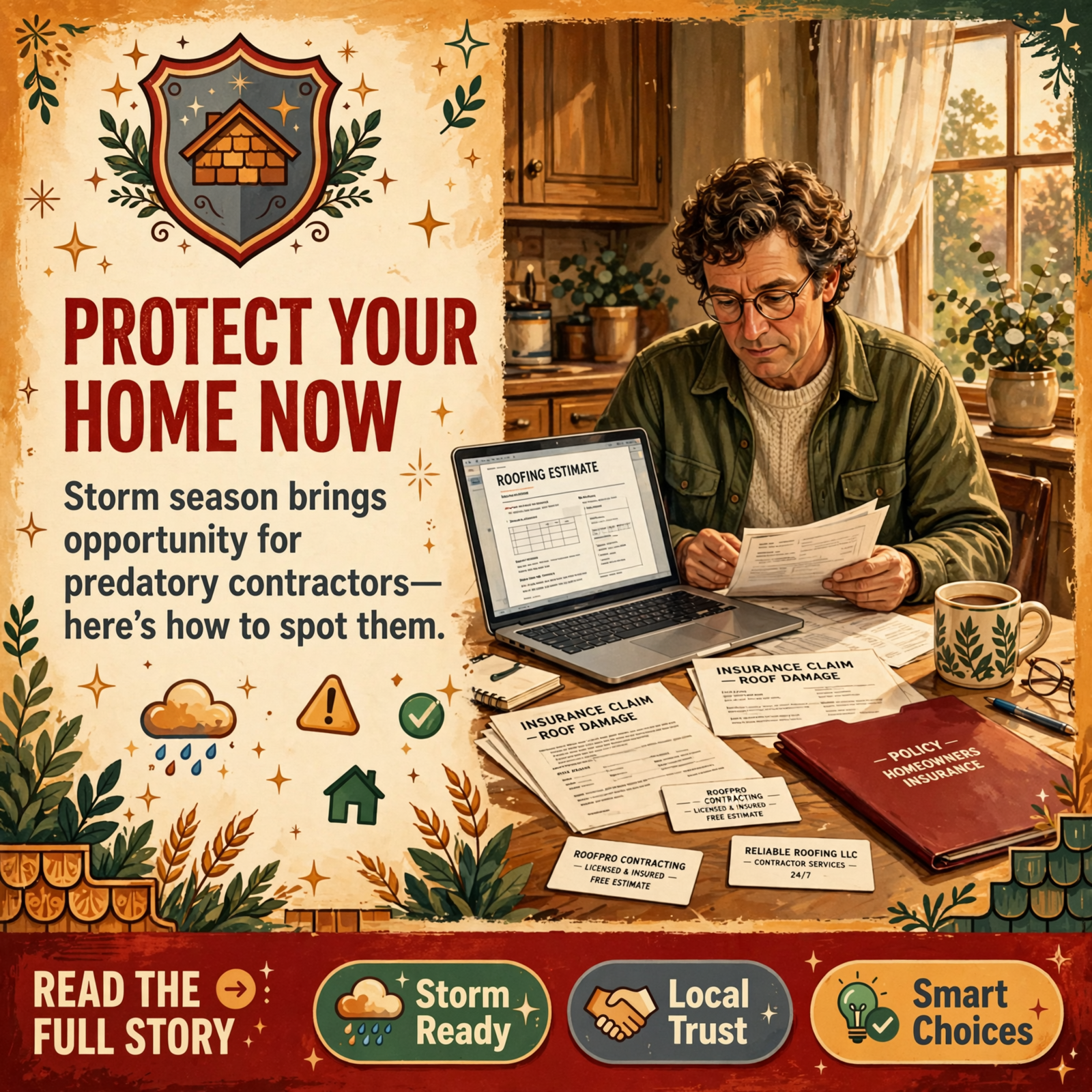Featured image for "🏠 Storm Season Warning: How to Protect Your Home from Predatory Roofing Contractors in Decatur"