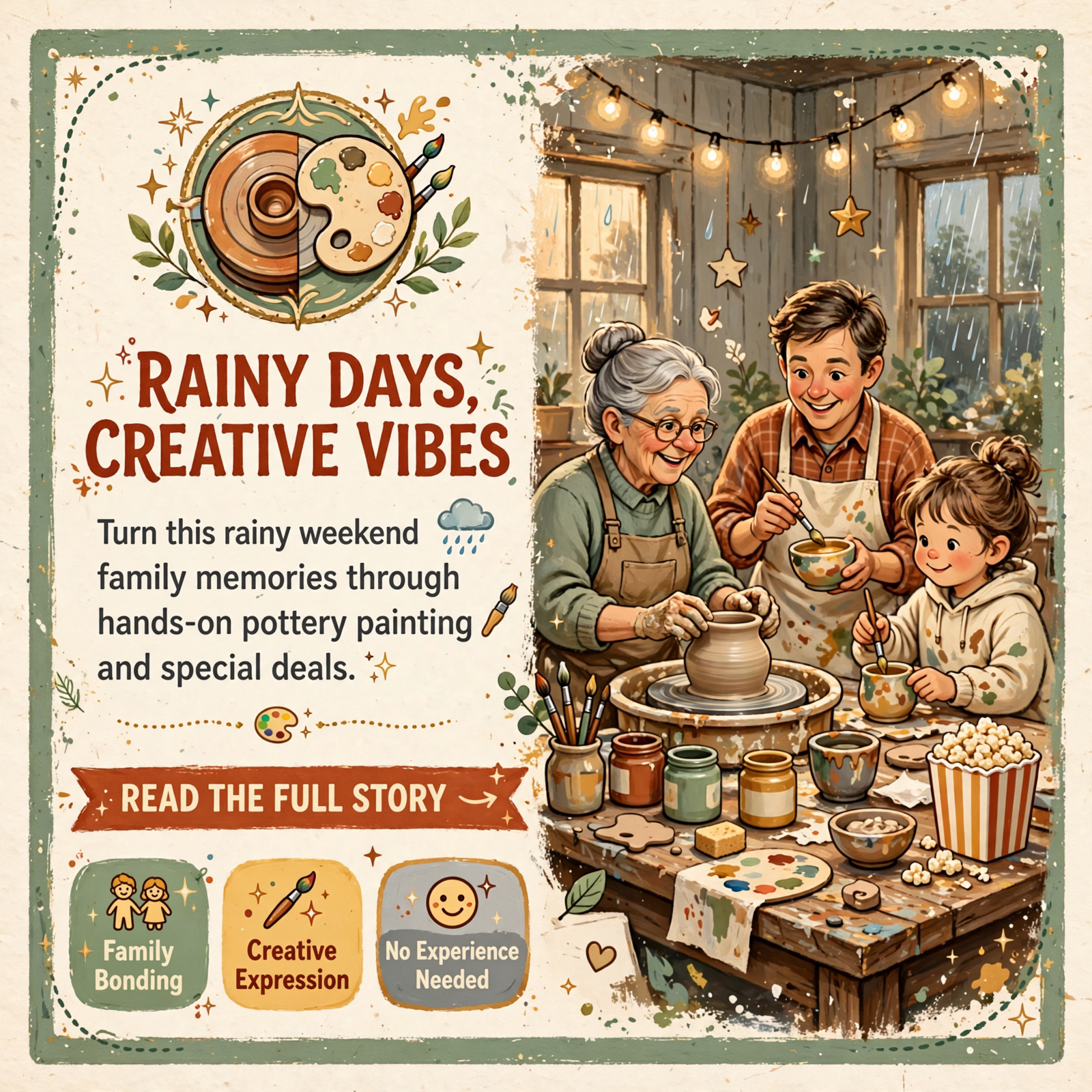 Featured image for "🎨 Smalltown Ceramics Welcomes Families This Weekend With Rainy-Day Specials and Creative Deals"