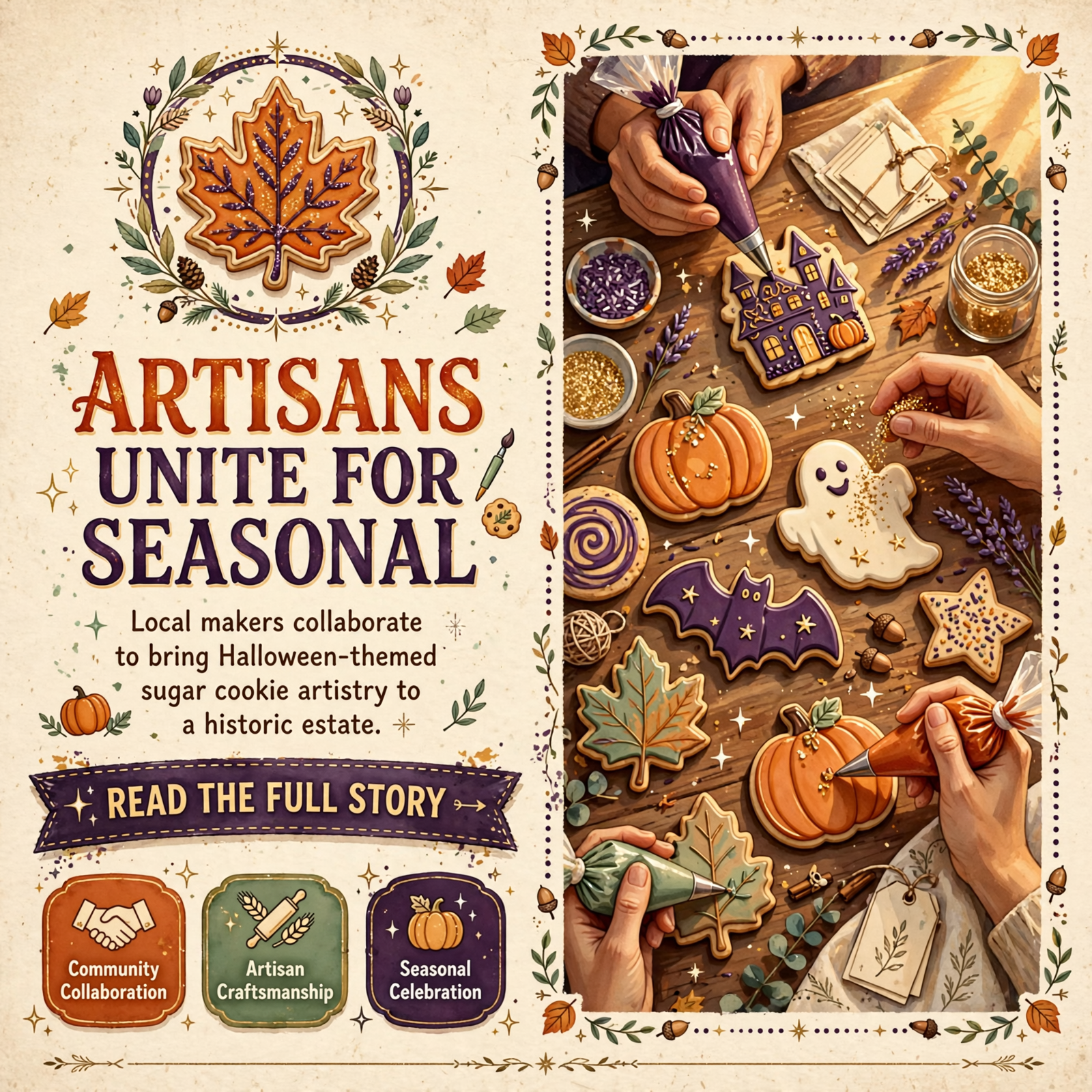 Featured image for "🎃 Sugar Cookie Decorating Class Comes to Whistlestop Manor in Sweetwater - October 22"