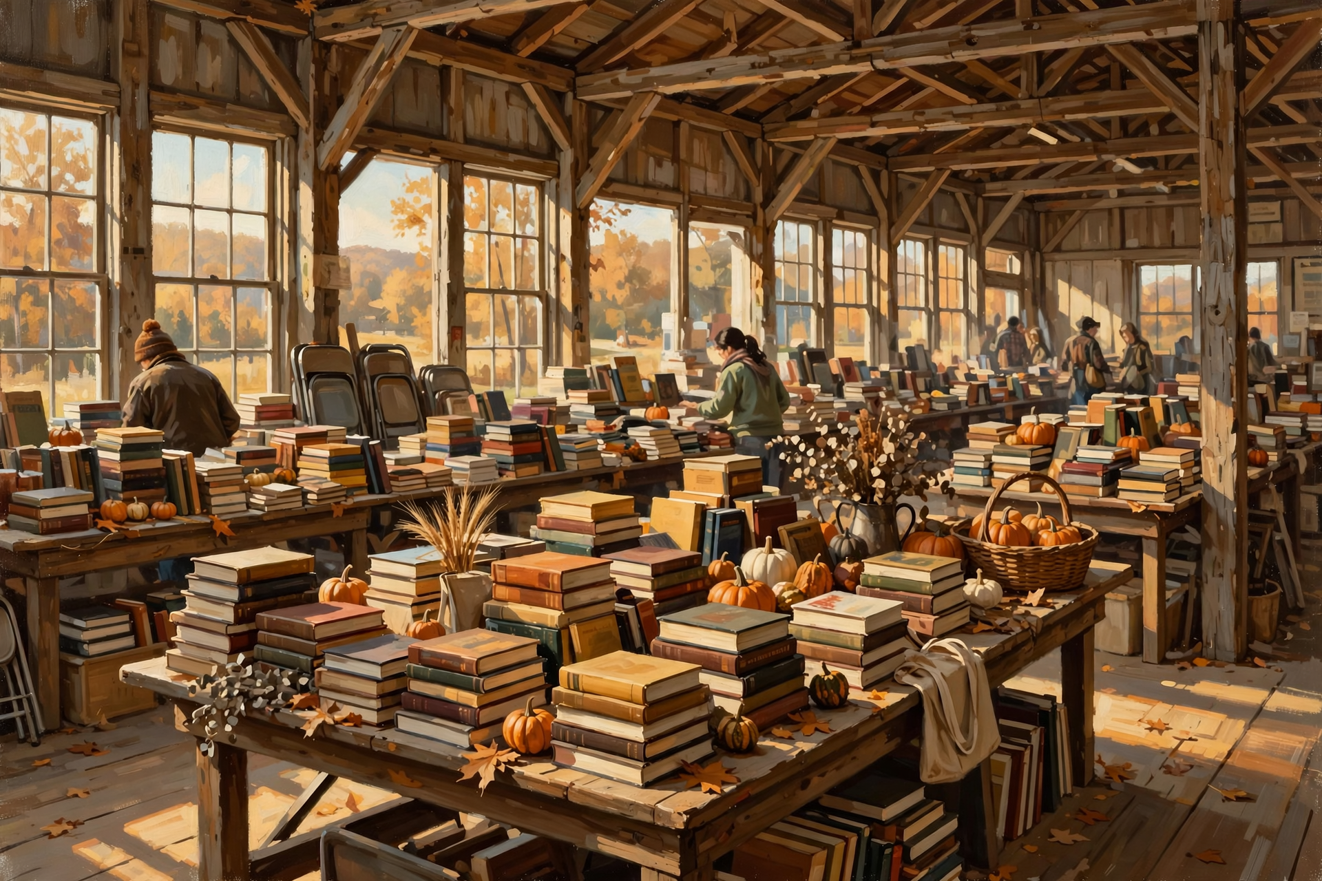 Illustration for 📚 Looking Ahead: Book Sale + Pumpkin Festival (Shop Local Calendar)