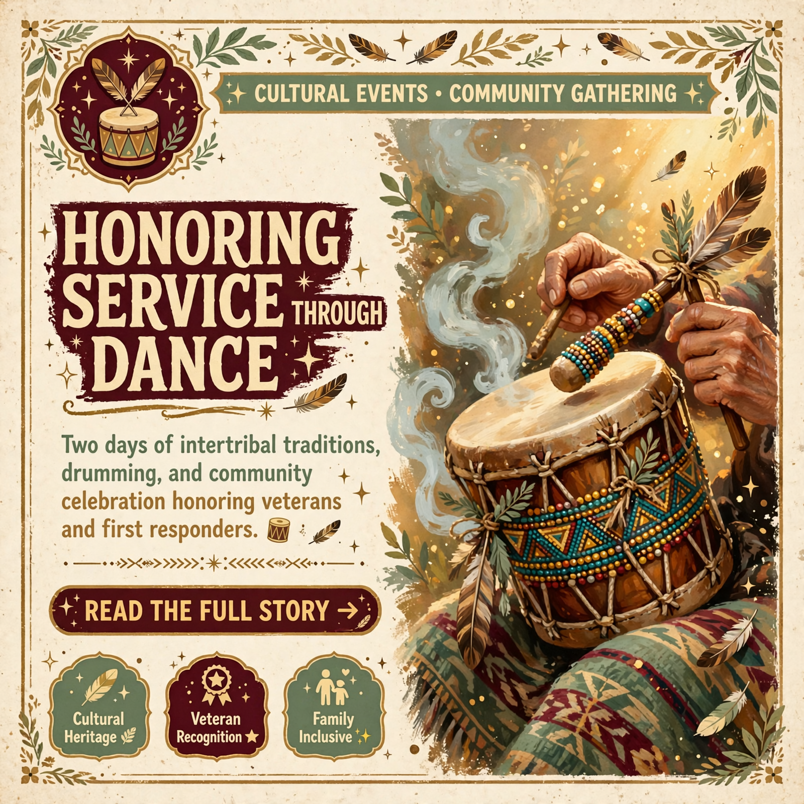 Featured image for "🎭 Spirit of the Veteran and Warrior Pow Wow Returns to Evensville This November"