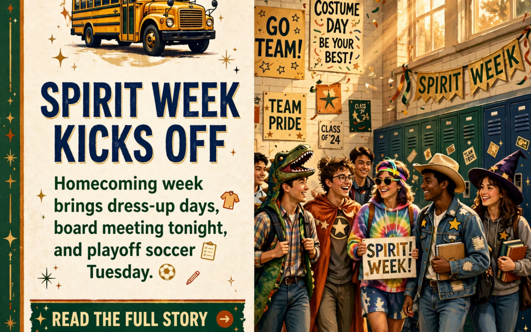 🏫 Make Believe Monday: Board Tonight, Soccer Tuesday and Homecoming Friday