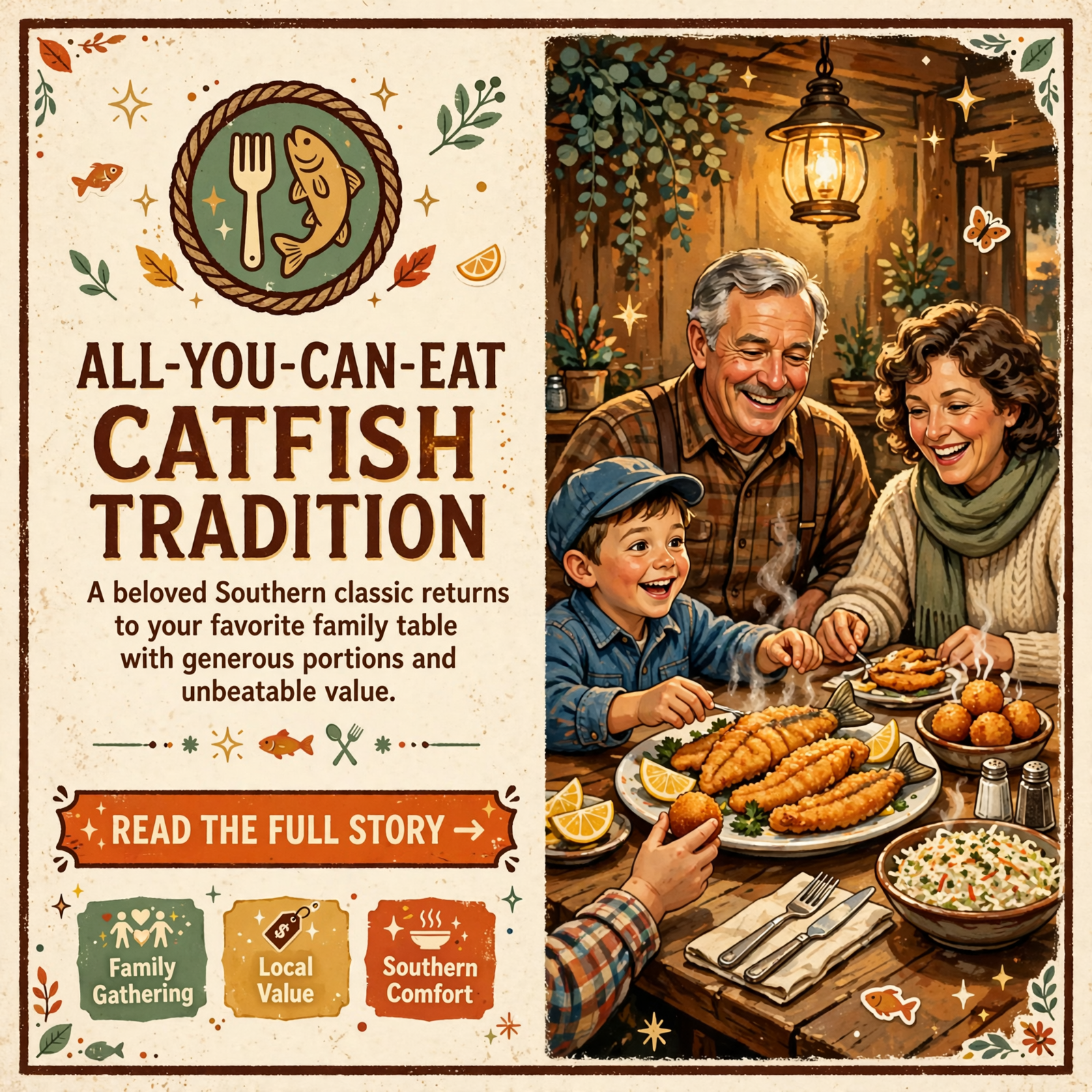 Featured image for "🍽️ All-You-Can-Eat Catfish Day at Foutch Restaurant in McMinnville"