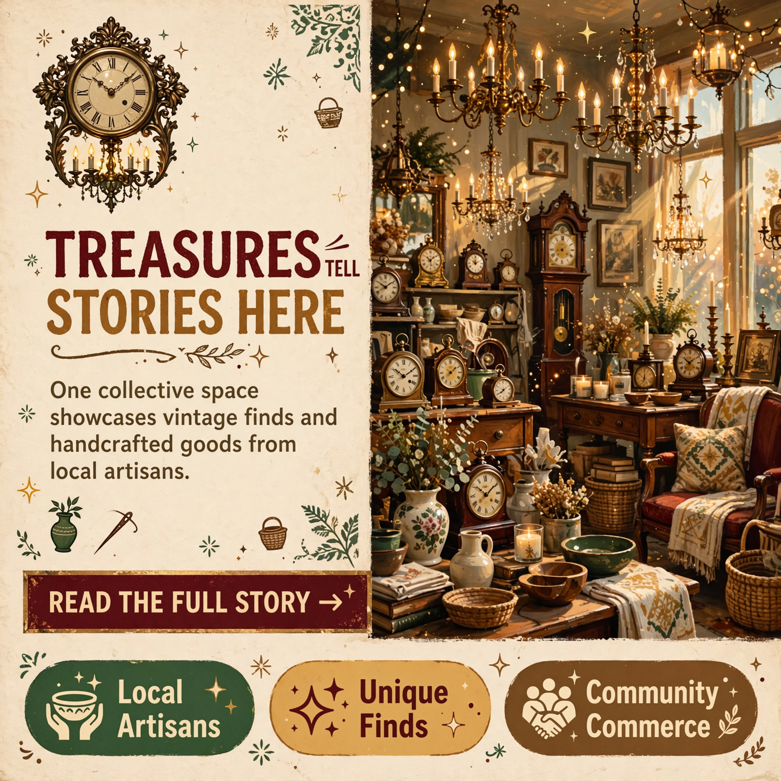 Featured image for "🕰️ Clocks, Chandeliers & Curated Finds at Mercantile at the Ridge in East Ridge"
