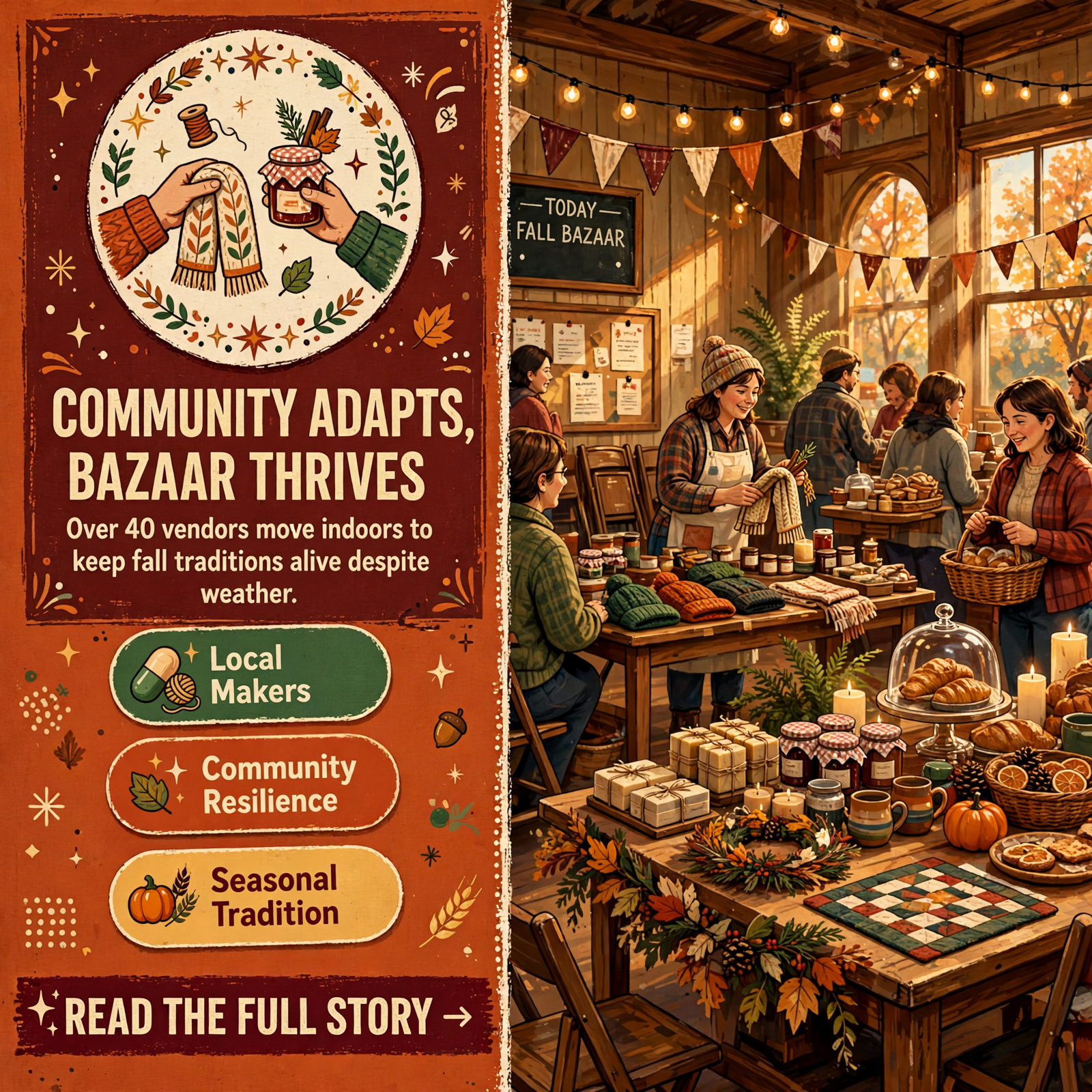 Featured image for "🎨 Ladies Fall Bazaar Moves Indoors in Whitwell - Over 40 Vendors Still on for October 10th"