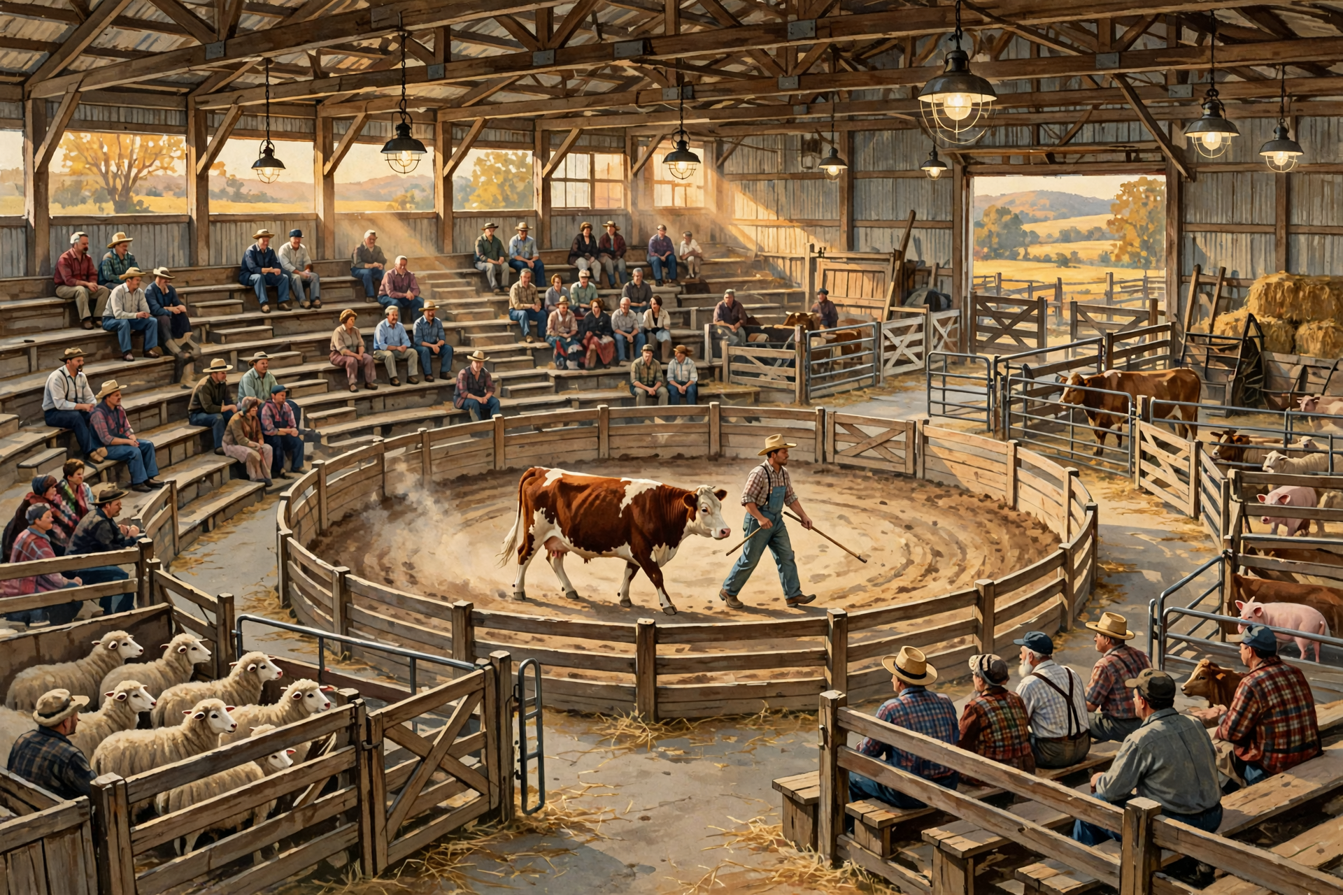 Illustration for The Sale Barn: One Way Livestock Changes Hands
