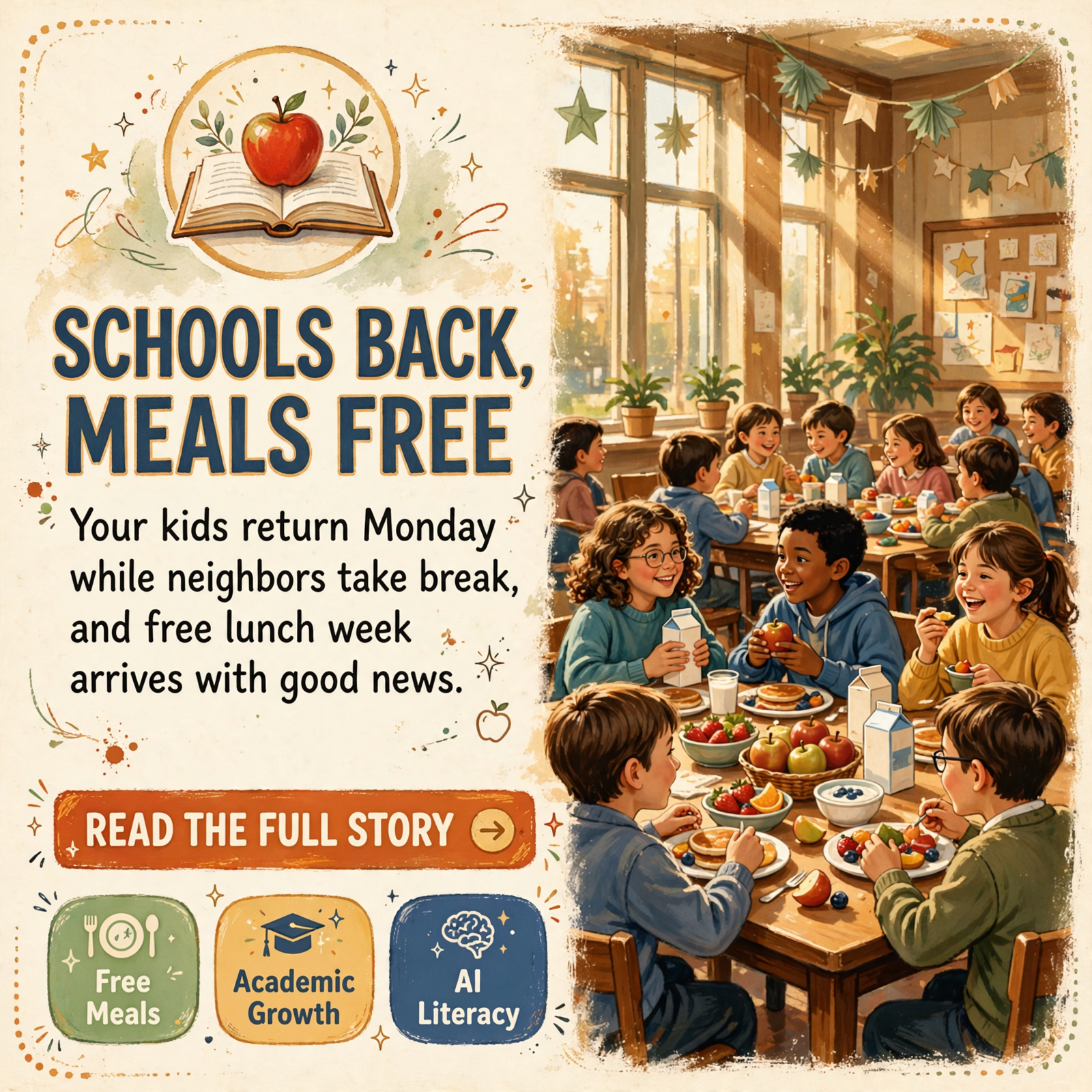 Featured image for "🏫 Free Lunch Week, Neighbors on Break and a Big Report Card for Tennessee: Your School Week in the Valley"