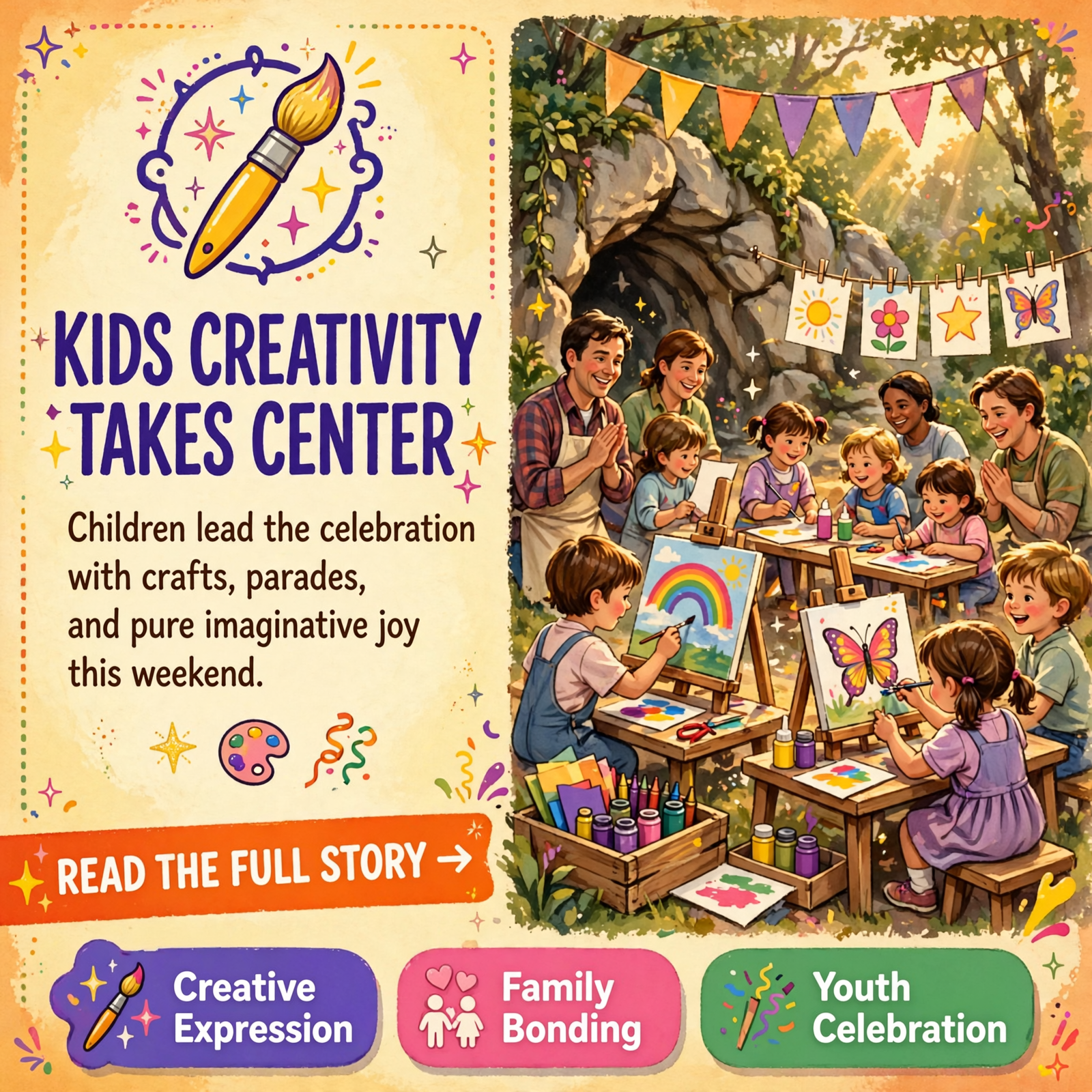 Featured image for "🎨 Camp Caverns Kids Village Brings Crafts, Parades, and Family Fun to Festival Weekend"