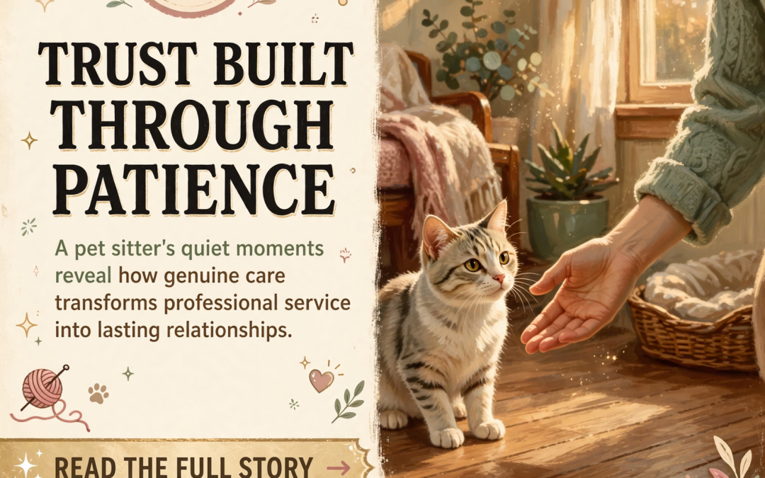 🐾 Pet Sitter Builds Trust One Visit at a Time – Hearth and Hound Pet Services Shares a Moment of Connection