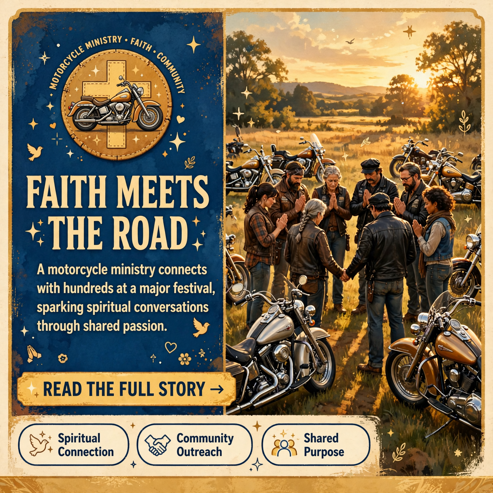 Featured image for "🏍️ F.A.I.T.H. Riders Motorcycle Ministry Shares Gospel at Barber Motorsports Vintage Festival"