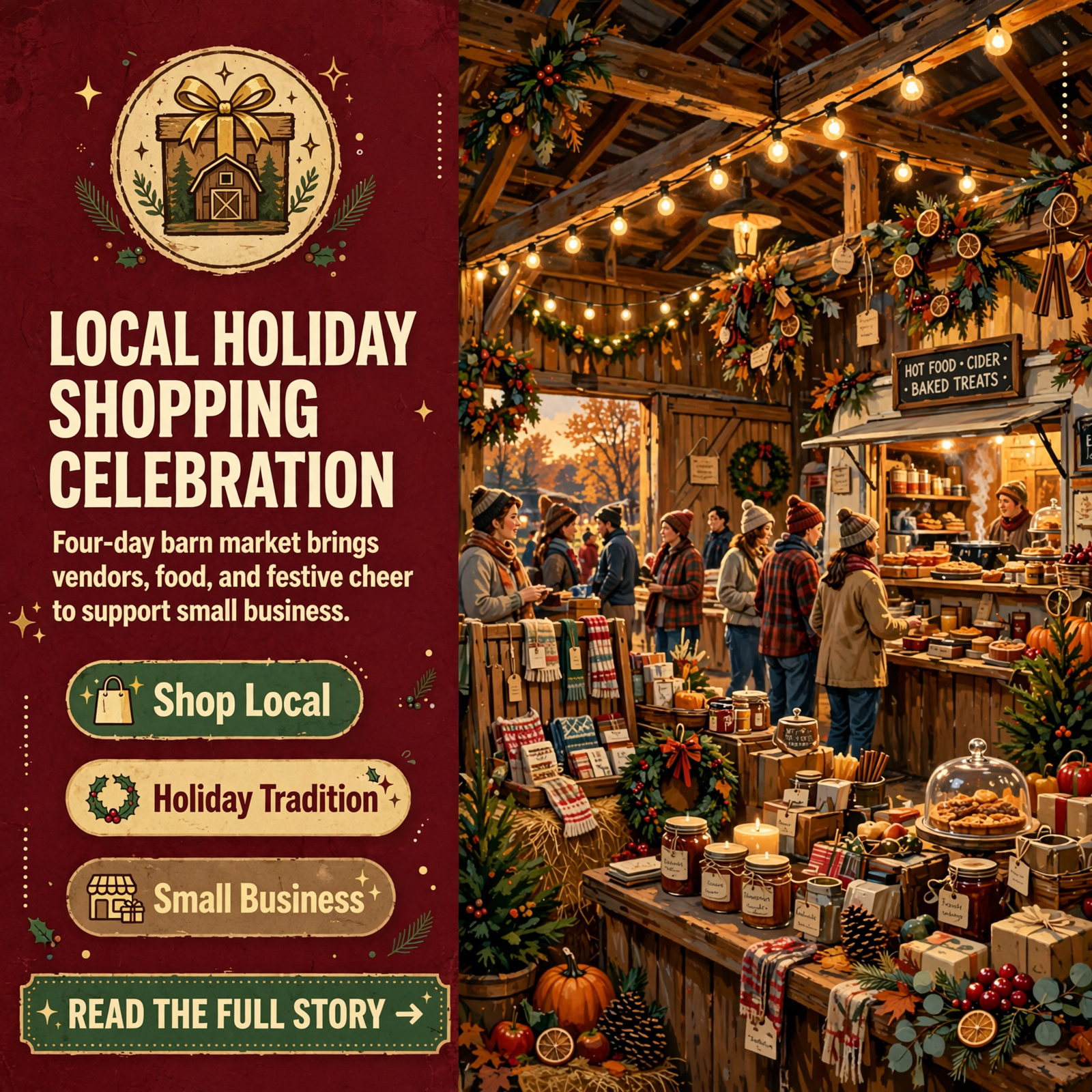 Featured image for "🎄 Christmas at the Barn Brings Holiday Shopping to Spring City, October 22-25"