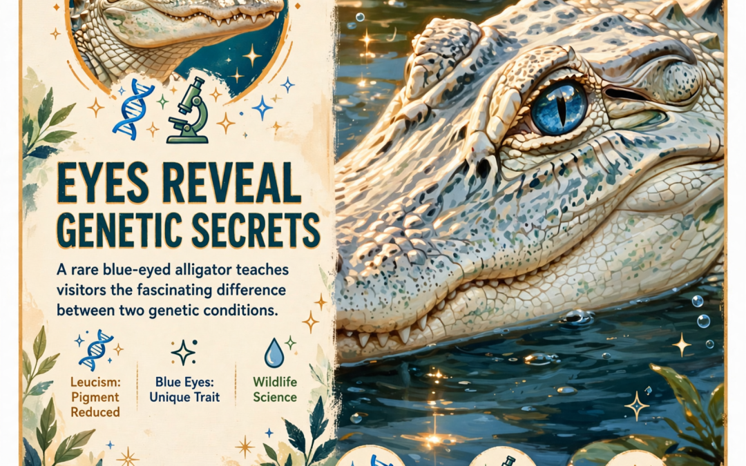 🐊 Leucistic Alligator at Tennessee Aquarium Shows How Eyes Tell the Story of Genetic Difference