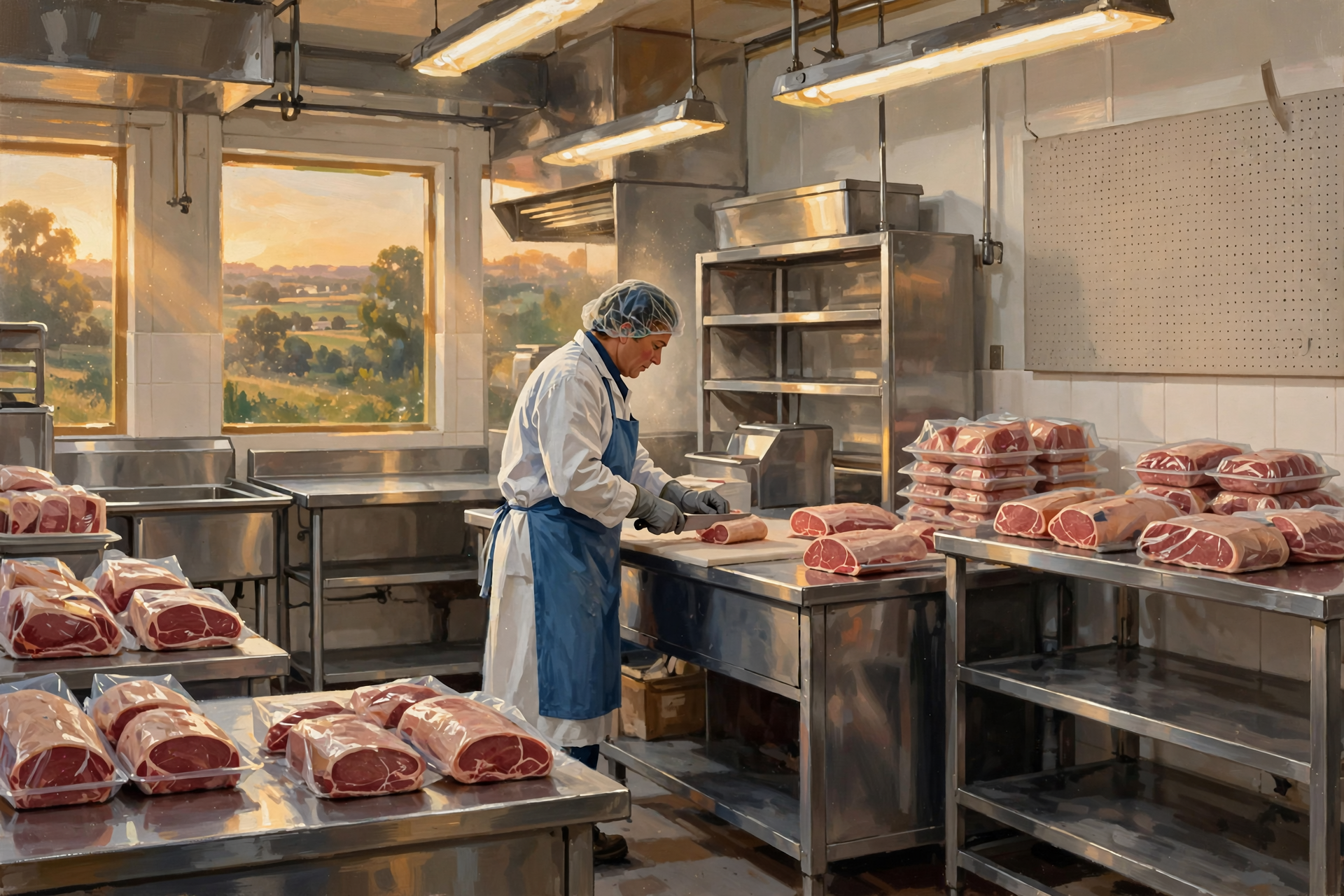 Illustration for The Meat Processor: Where Another Kind of Work Begins