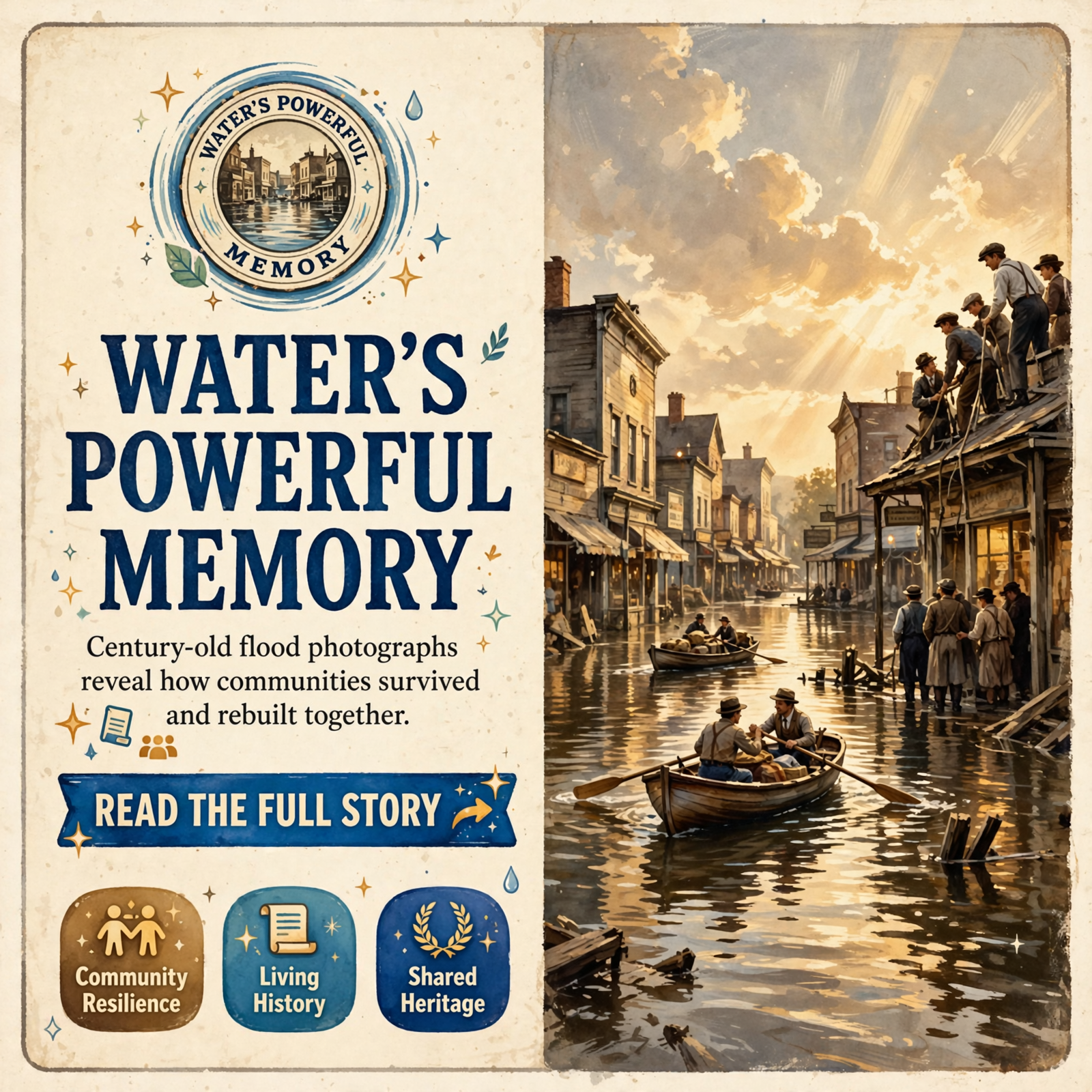 Featured image for "🌊 Restored Photos Reveal Chattanooga's Great Flood of 1917 - A Century of Community Memory"
