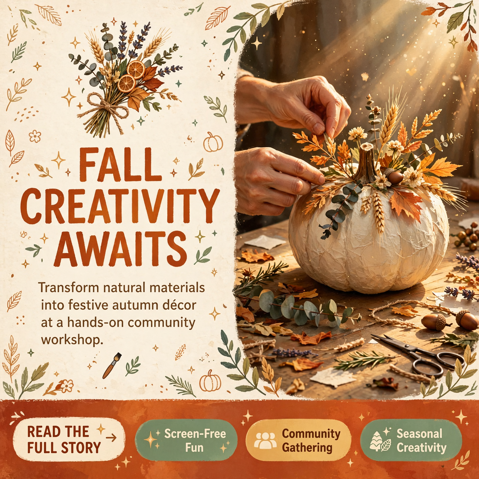 Featured image for "🎨 Pumpkin Decoupage Class Brings Fall Crafting to Signal Mountain on October 17"