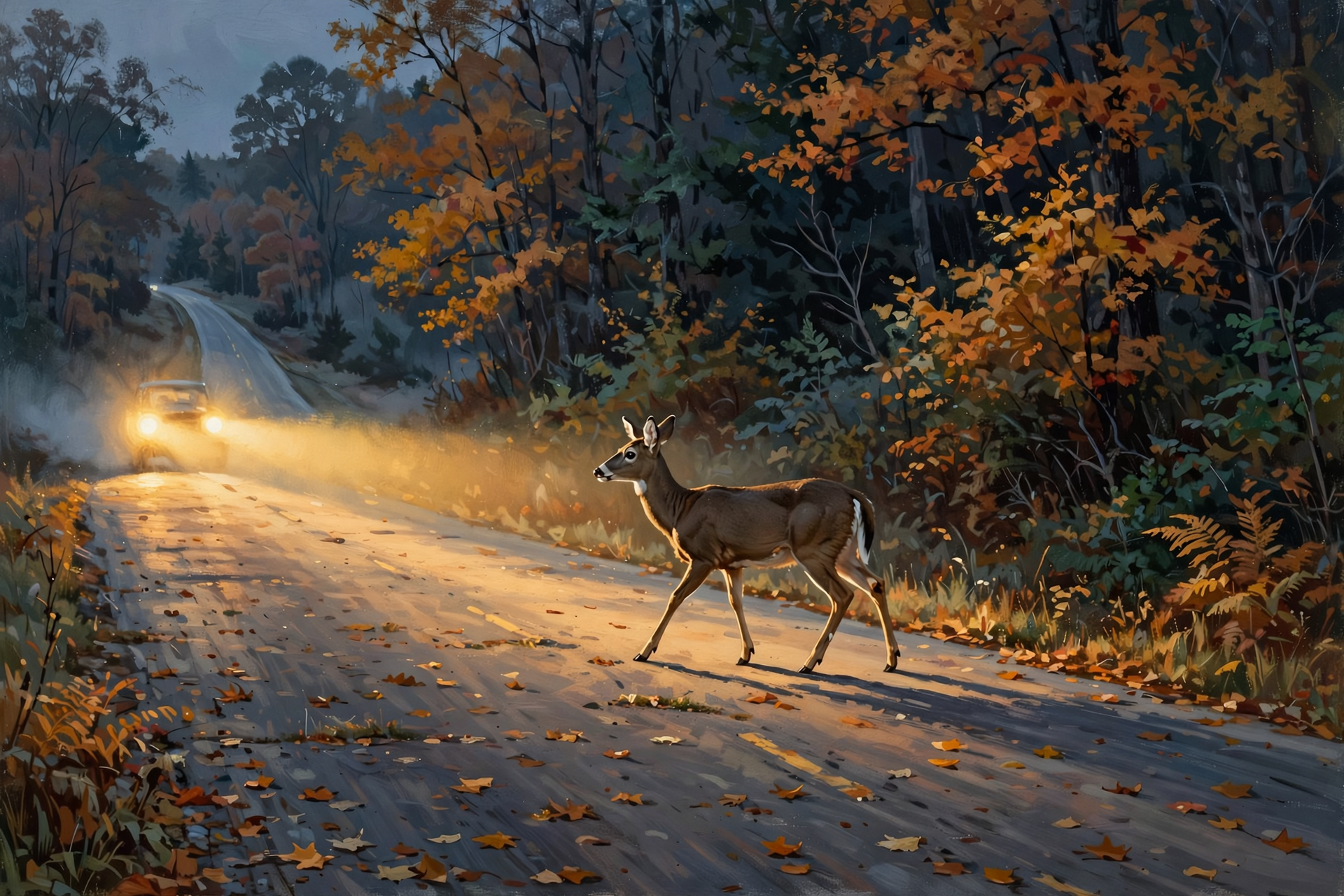 Illustration for 🦌 Deer Season Isn't Just in the Woods: They're Crossing the Road, Too