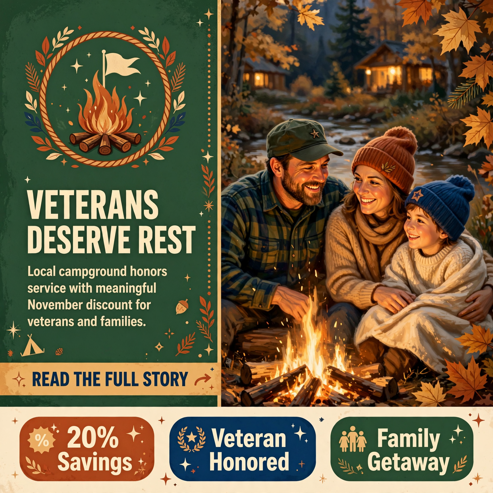 Featured image for "🇺🇸 Stillwaters Creek Honors Veterans with November Discount in Spencer"