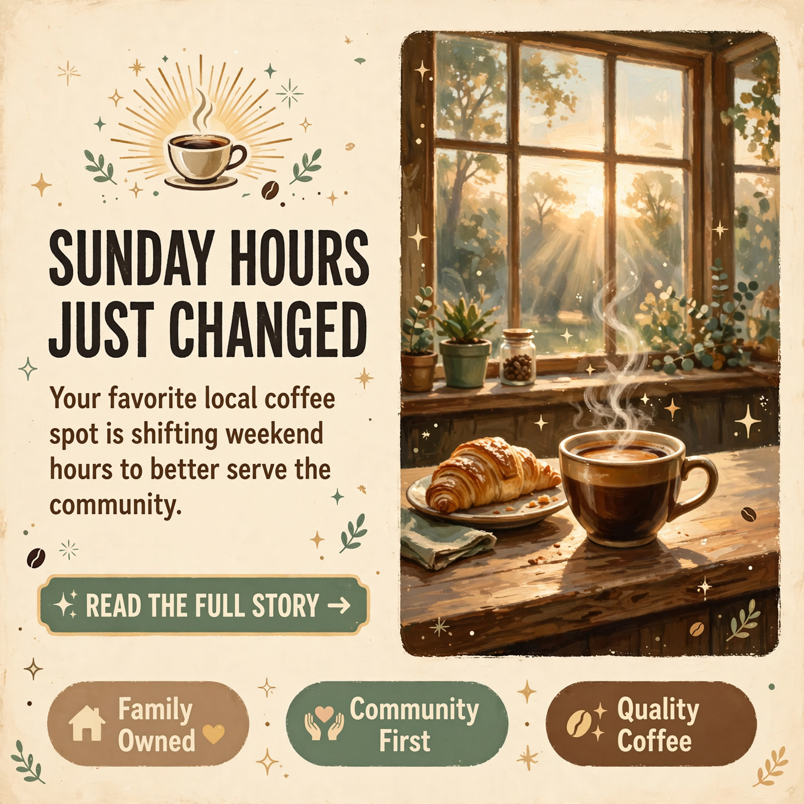 Featured image for "☕ BLOOM Coffee & Espresso Updates Sunday Hours in Crossville"