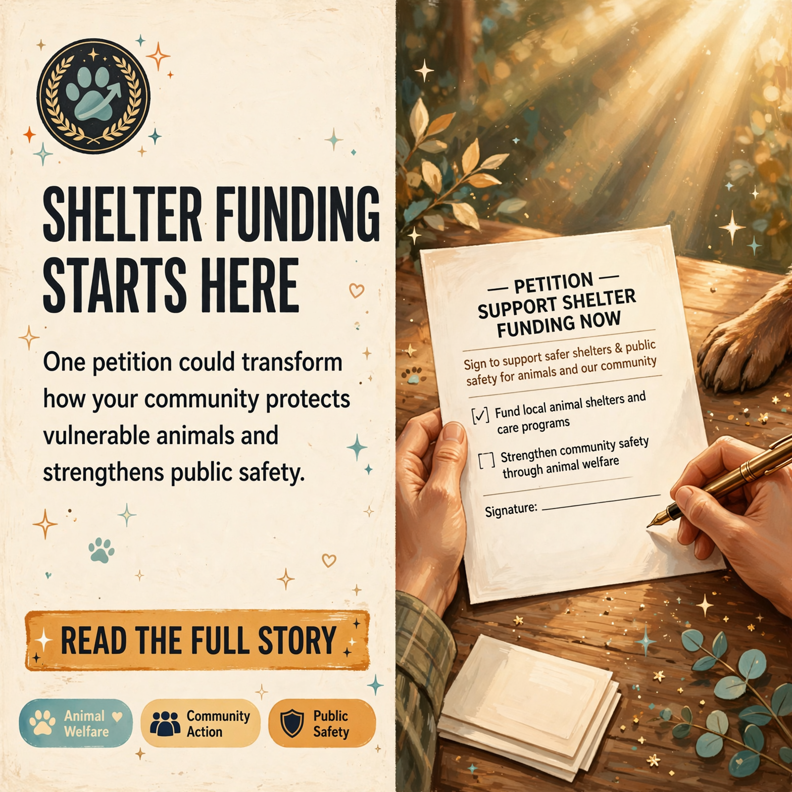 Featured image for "🐾 Marion County Residents Urged to Sign Petition for Animal Control and Shelter Funding"