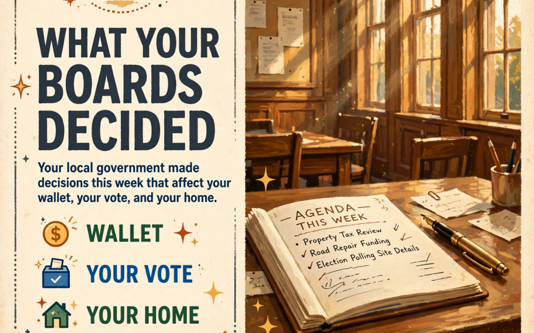 ๐๏ธ What Your Local Boards Decided: A New Roof for the Fair Building, Early Voting Starts Oct. 14, and More