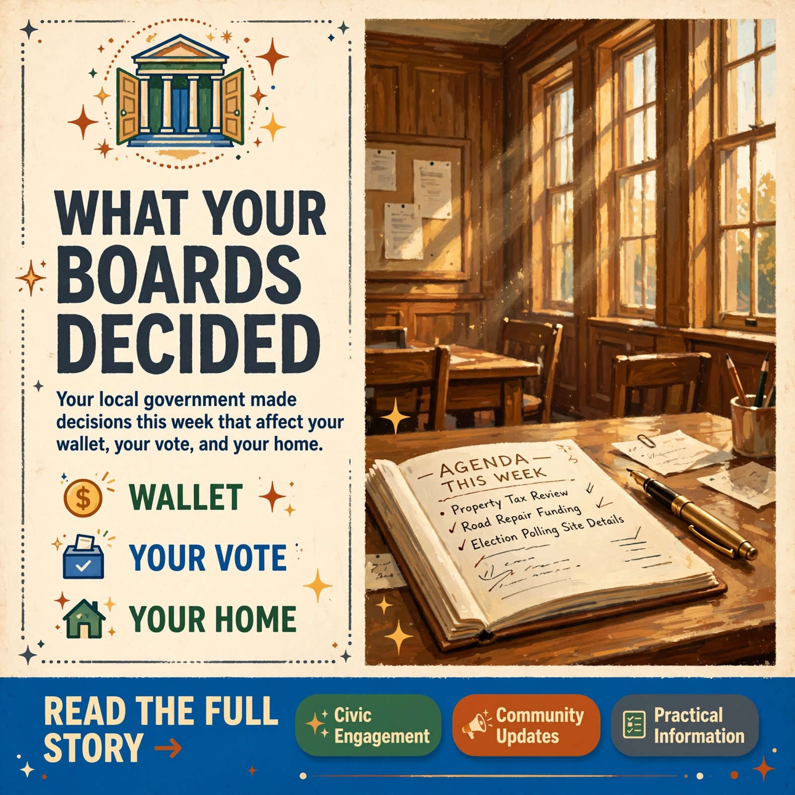 ποΈ What Your Local Boards Decided: A New Roof for the Fair Building, Early Voting Starts Oct. 14, and More β Featuredβ¦ Featured image for "ποΈ What Your Local Boards Decided: A New Roof for the Fair Building, Early Voting Starts Oct. 14, and More"