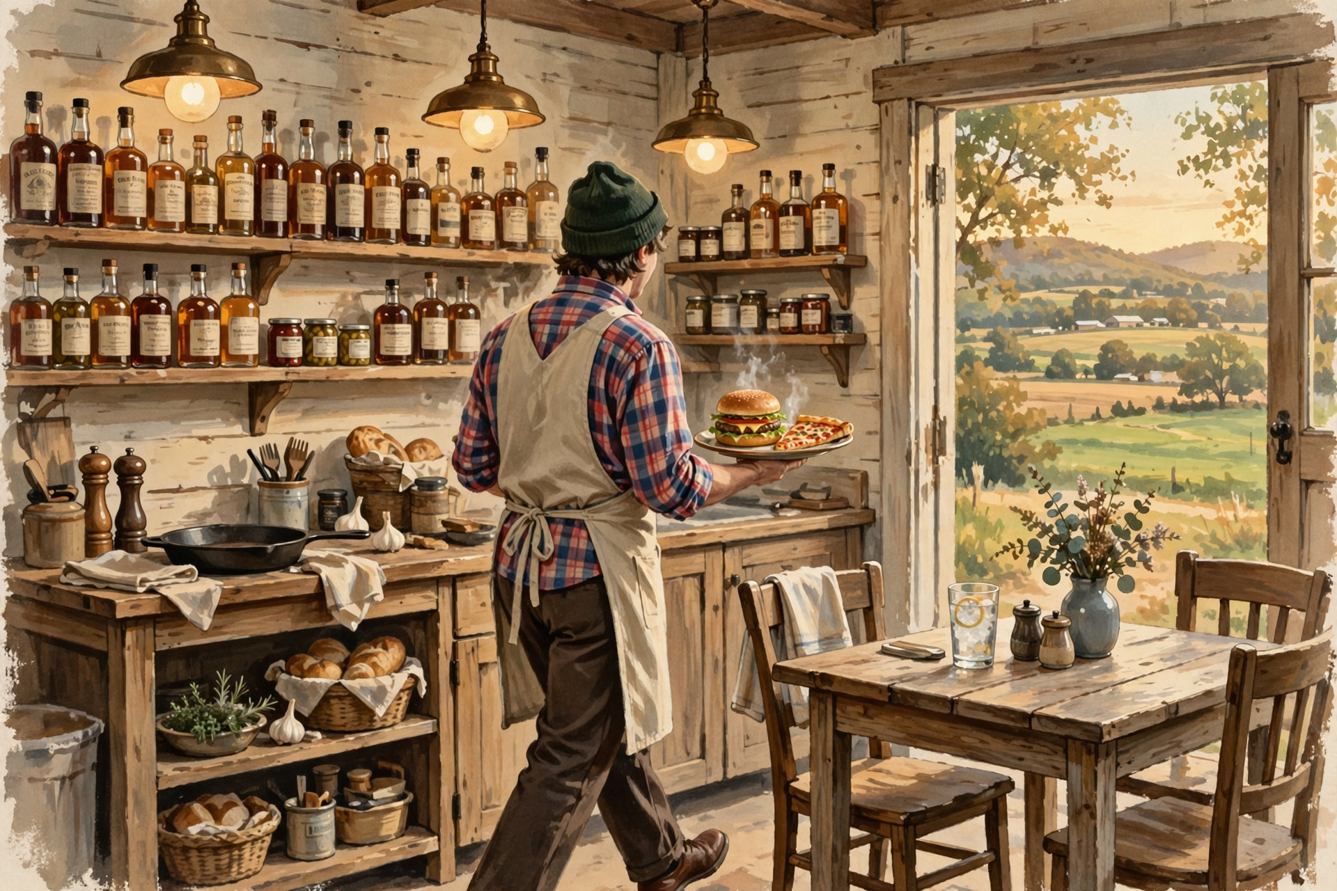 Illustration for 🍔 Monday Comfort Food: Family Farmhouse Kitchen at Rolling Oak