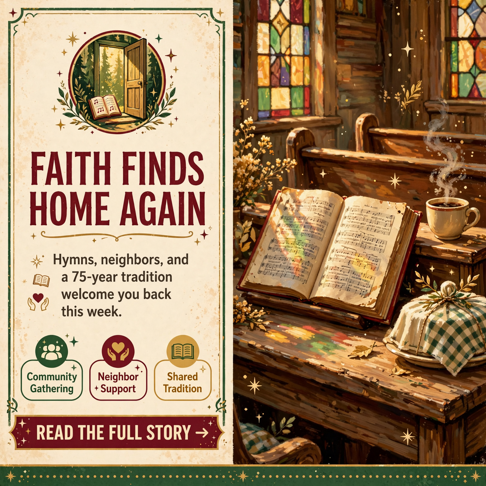 Featured image for "⛪ A Hymnal Homecoming, Seminar Nights and a Saturday of Neighbors — Your Valley Church & Community Week"