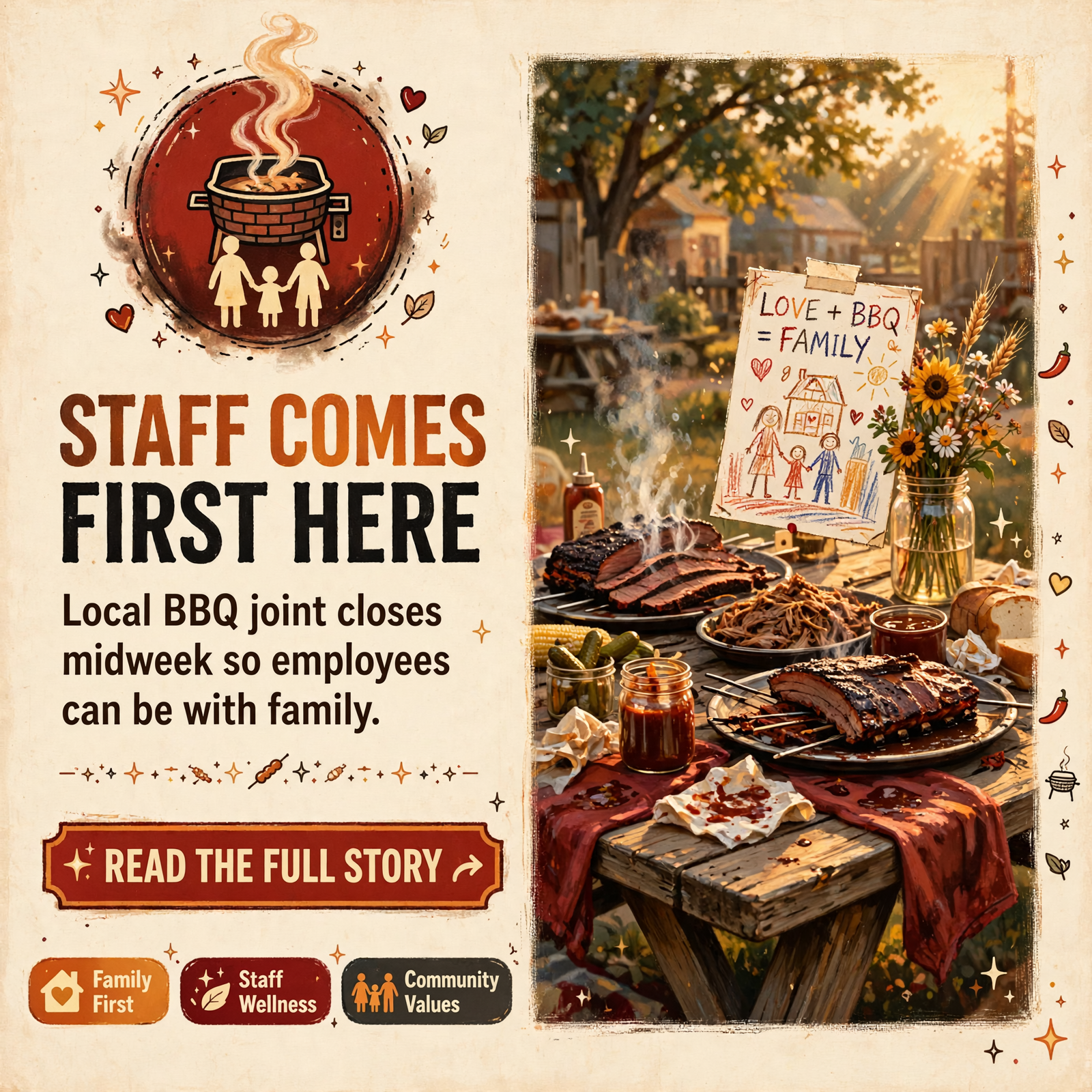 π Banjo’s BBQ Closing Wednesday for Fall Break – Staff Time with Family β Featured Image Featured image for "π Banjo's BBQ Closing Wednesday for Fall Break - Staff Time with Family"