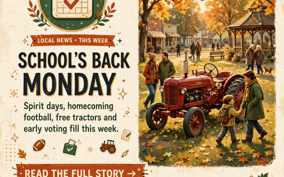 📰 School’s Back Monday, Homecoming Friday and a Free Tractor Weekend Downtown