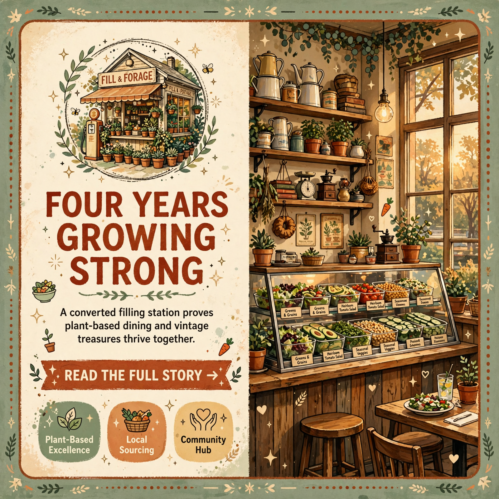 🌱 Ozone Cafe & Market Celebrates Four Years in Crab Orchard – Plant-Based Dining Meets Vintage Treasure Hunting —… Featured image for "🌱 Ozone Cafe & Market Celebrates Four Years in Crab Orchard - Plant-Based Dining Meets Vintage Treasure Hunting"