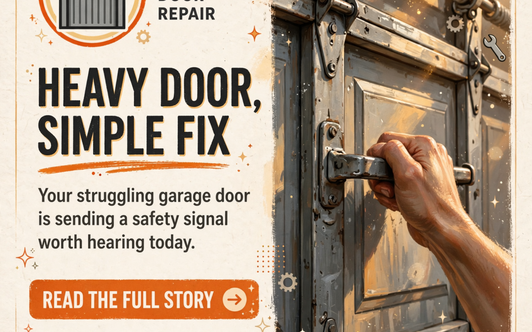 🚪 Is Your Garage Door Getting Harder to Lift? Here’s What That Means
