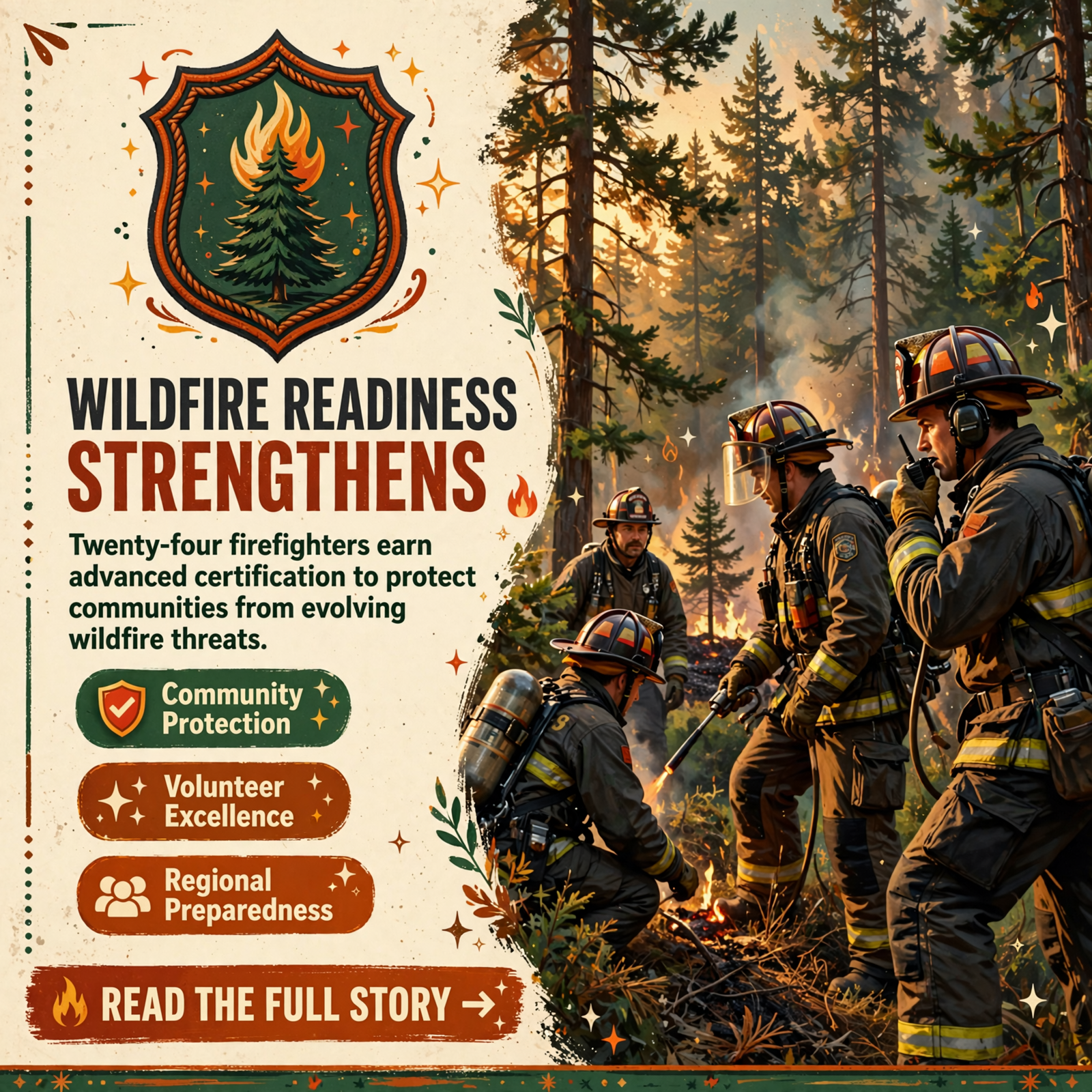 Featured image for "🔥 24 Firefighters Complete Wildland Firefighter 2 Certification Training in Jasper"