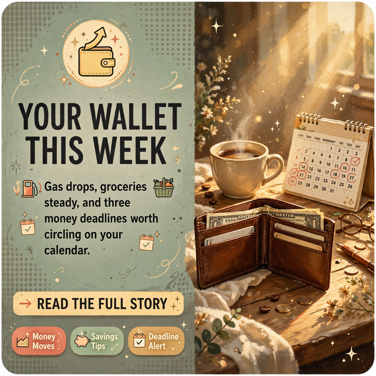 Featured image for "💵 Gas Under $4, Medicare Season and a Raise on the Way: Your Wallet This Week"