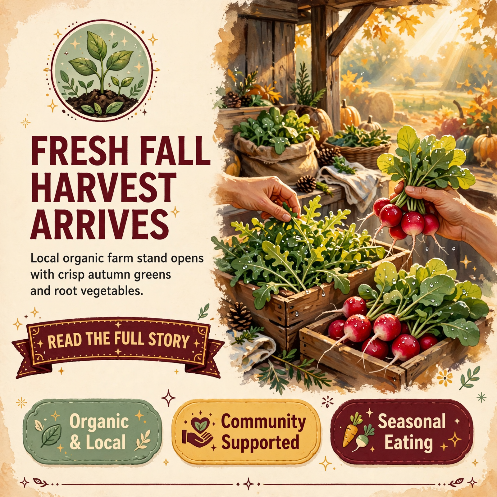 Featured image for "🥗 Fresh Fall Harvest Arrives at McCarty Farmstead Stand in Dunlap"