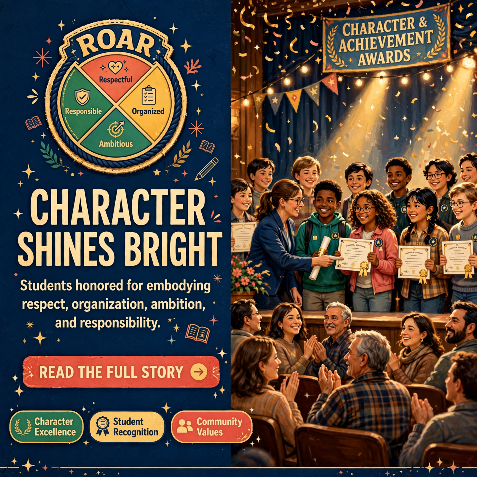 Featured image for "🎓 Whitwell Middle School Celebrates Students Demonstrating ROAR Values"