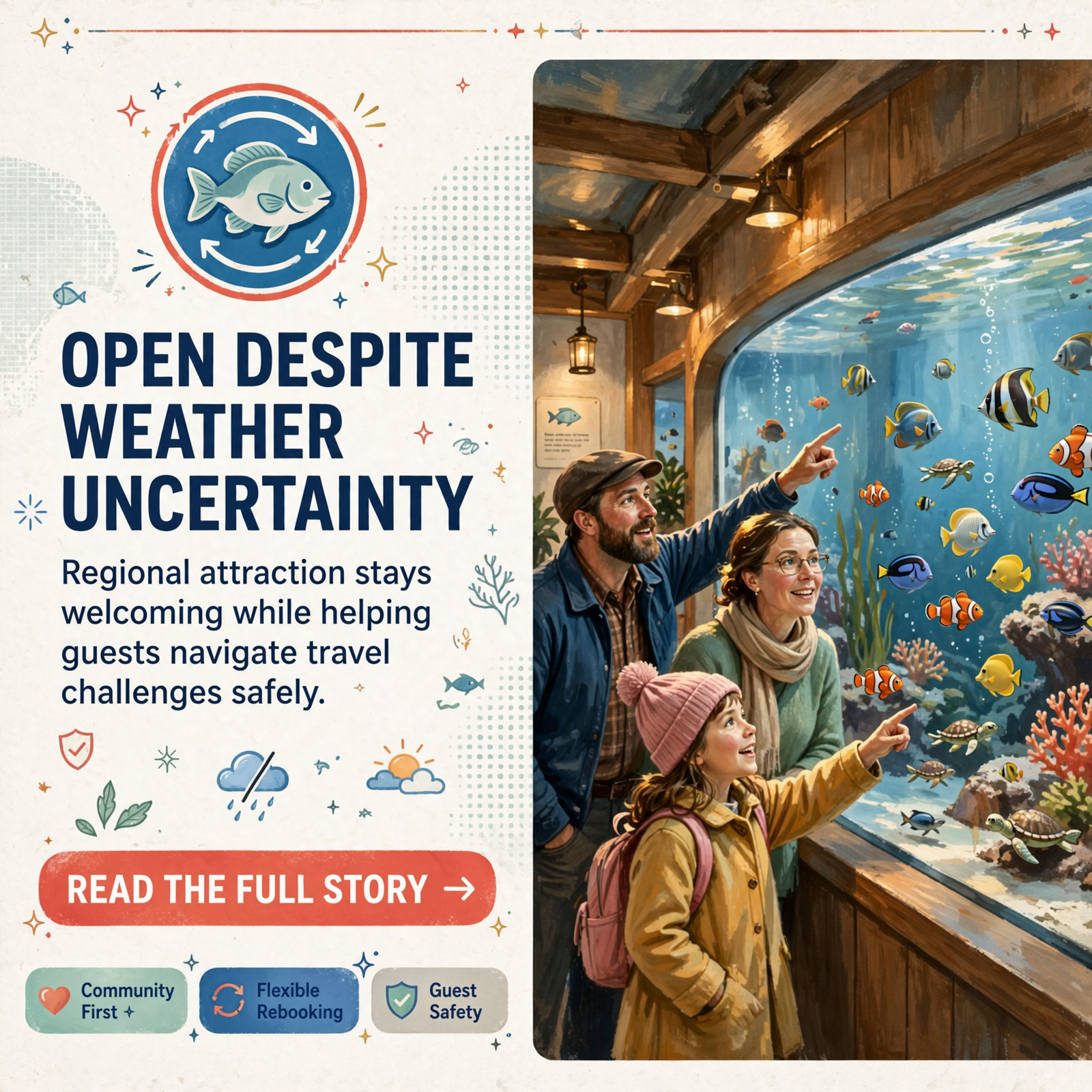 Featured image for "🌊 Tennessee Aquarium Stays Open During Weather Watch in Chattanooga"