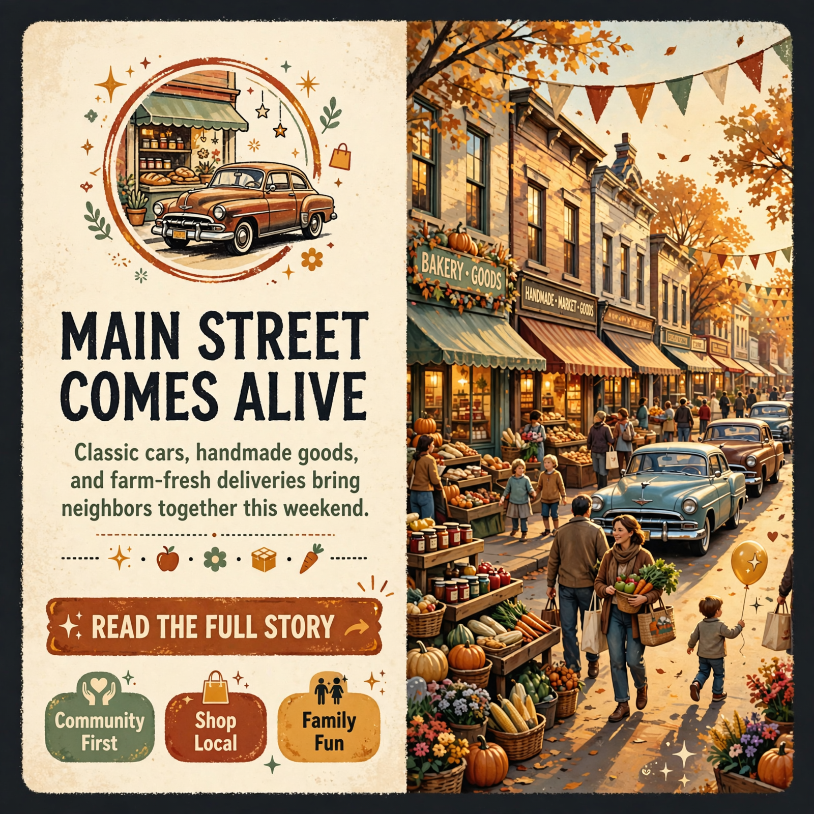 Featured image for "🏪 Cruise-In Tomorrow, Boutique Open Houses and Farm Food to Your Door: Your Main Street Roundup"