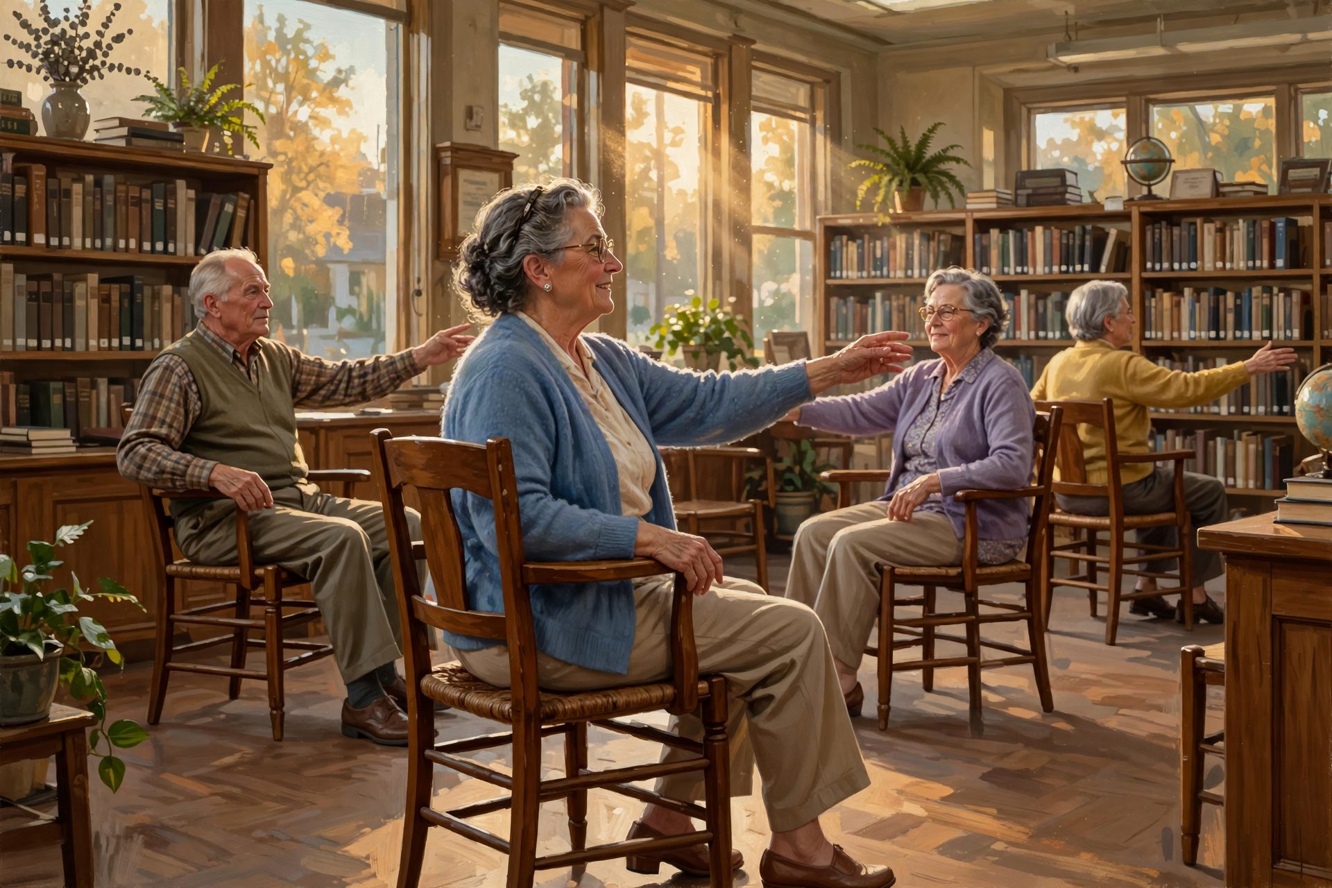 Illustration for 📚 At the Library: A Free Wills Class, Genealogy Help and Chair Dancing