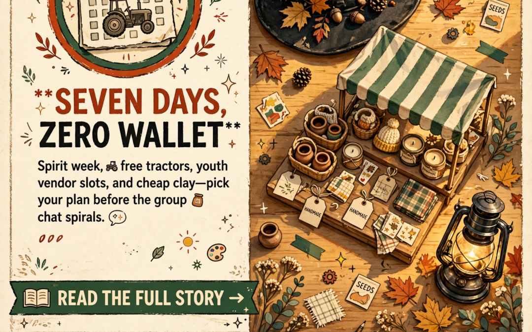 📅 Homecoming Friday, Free Tractor Weekend and a Youth Vendor Side Hustle