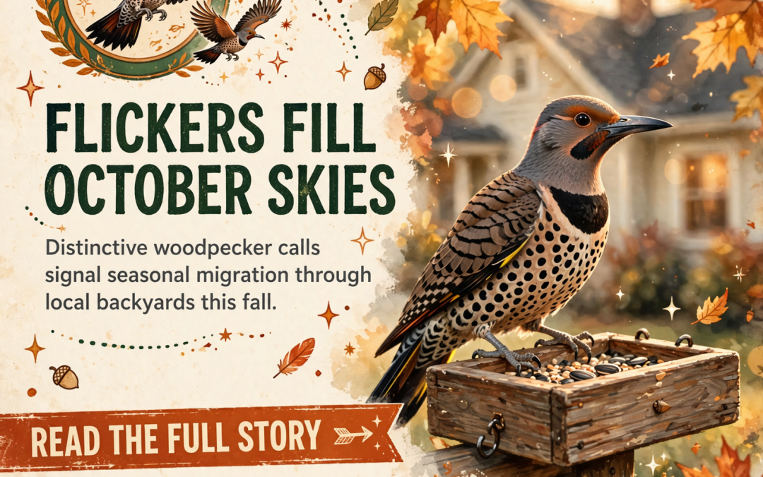 🐦 Northern Flickers Fill October Skies – and Backyards – Across the Region