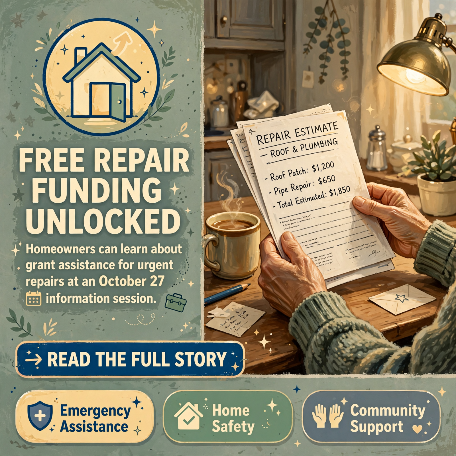 ๐ Johnson City Homeowners: Free Information Session on Emergency Repair Funding Coming October 27 โ Featured Image Featured image for "๐ Johnson City Homeowners: Free Information Session on Emergency Repair Funding Coming October 27"
