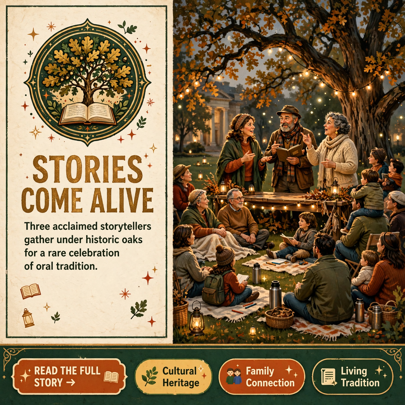Featured image for "🎭 Tales Among the Oaks Storytelling Festival Comes to Dayton, October 16-17"