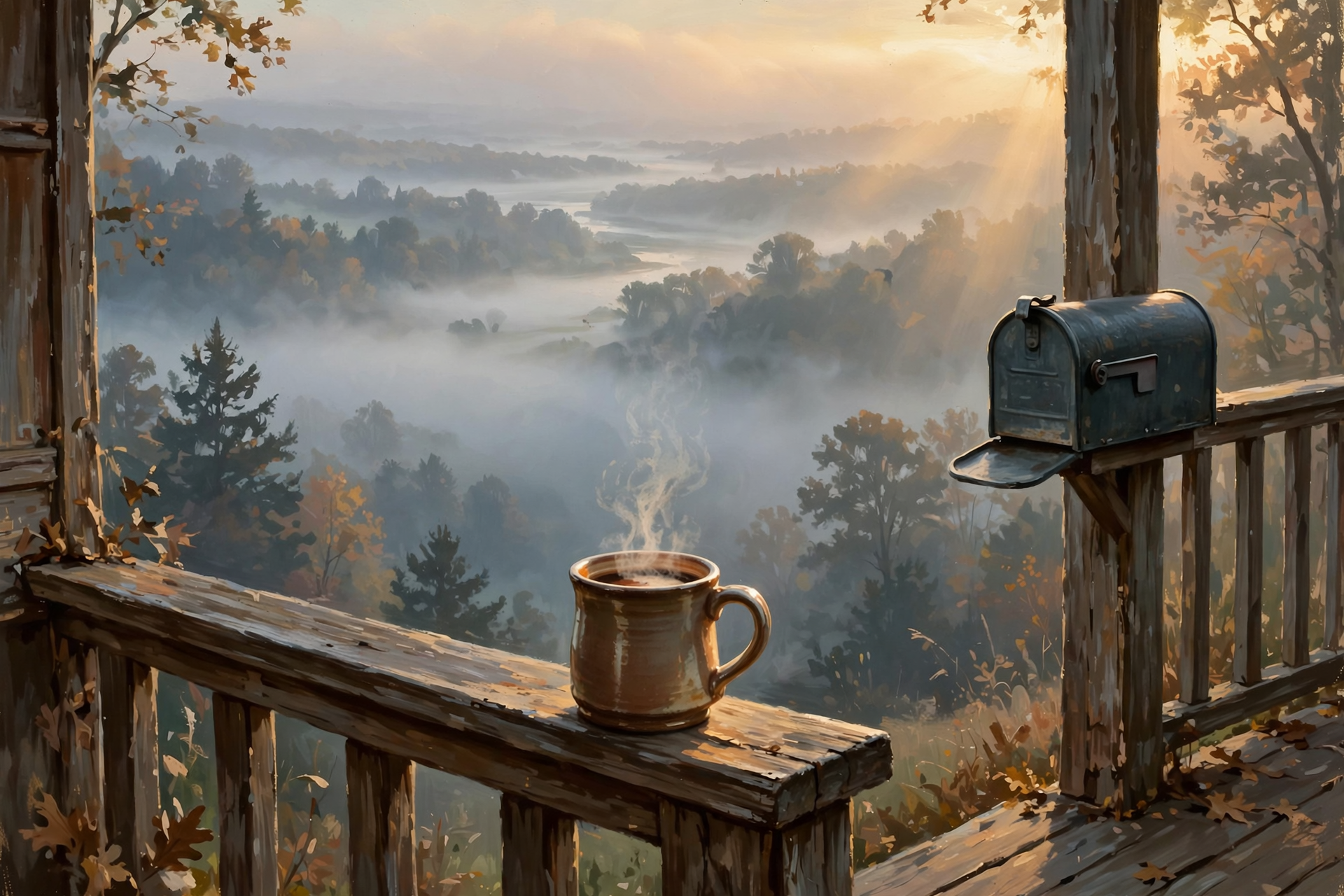 Illustration for ☕ Front Porch Morning: Foggy Start, No Mail Today, and a Big Social Security Week Ahead