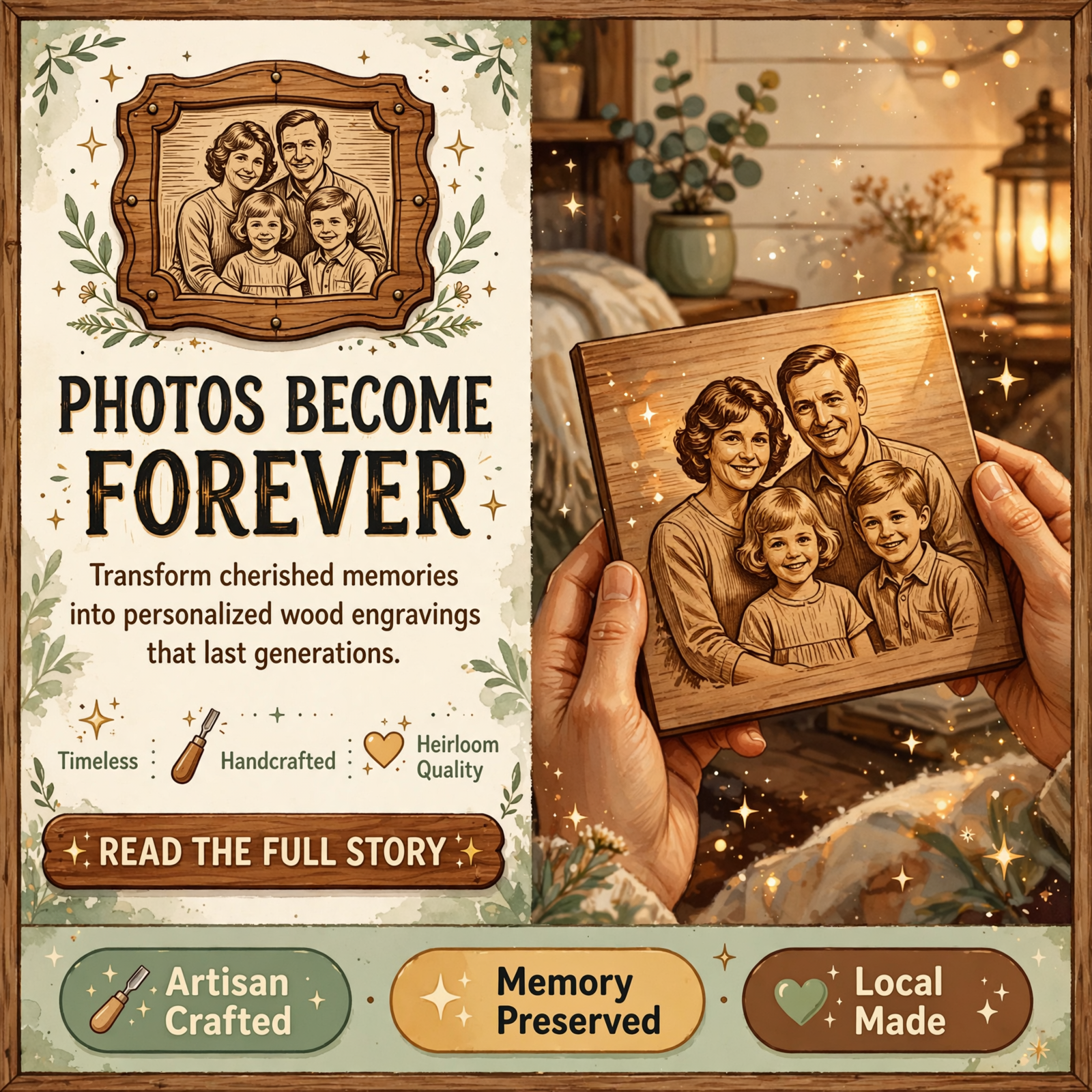 Featured image for "🪵 Turn Your Favorite Photo Into a Lasting Keepsake - Country Boys Laser Engraving in Soddy Daisy"