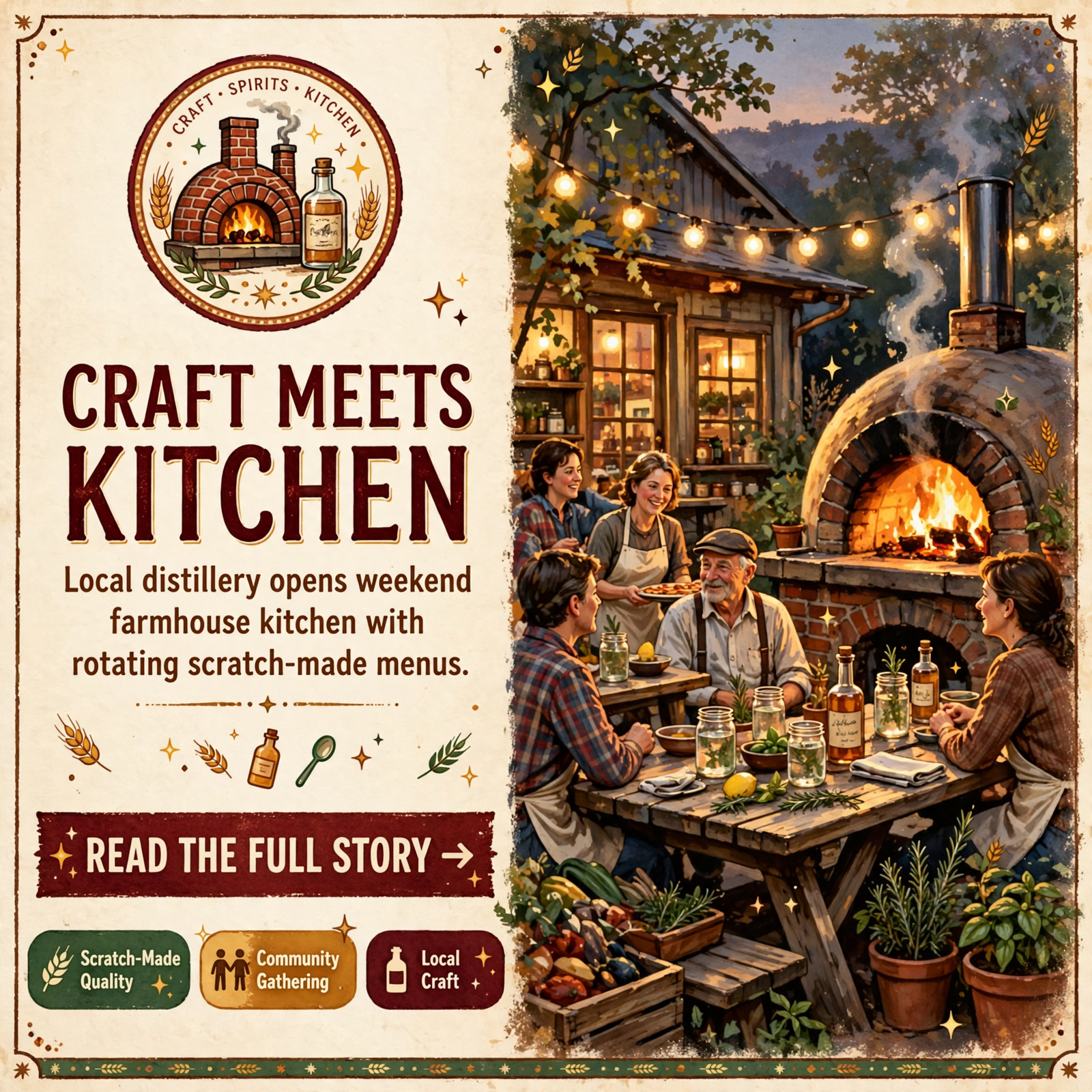 🥃 Family Farmhouse Kitchen Opens at Rolling Oak Distillery on Whiskey Lane in Dunlap — Featured Image Featured image for "🥃 Family Farmhouse Kitchen Opens at Rolling Oak Distillery on Whiskey Lane in Dunlap"