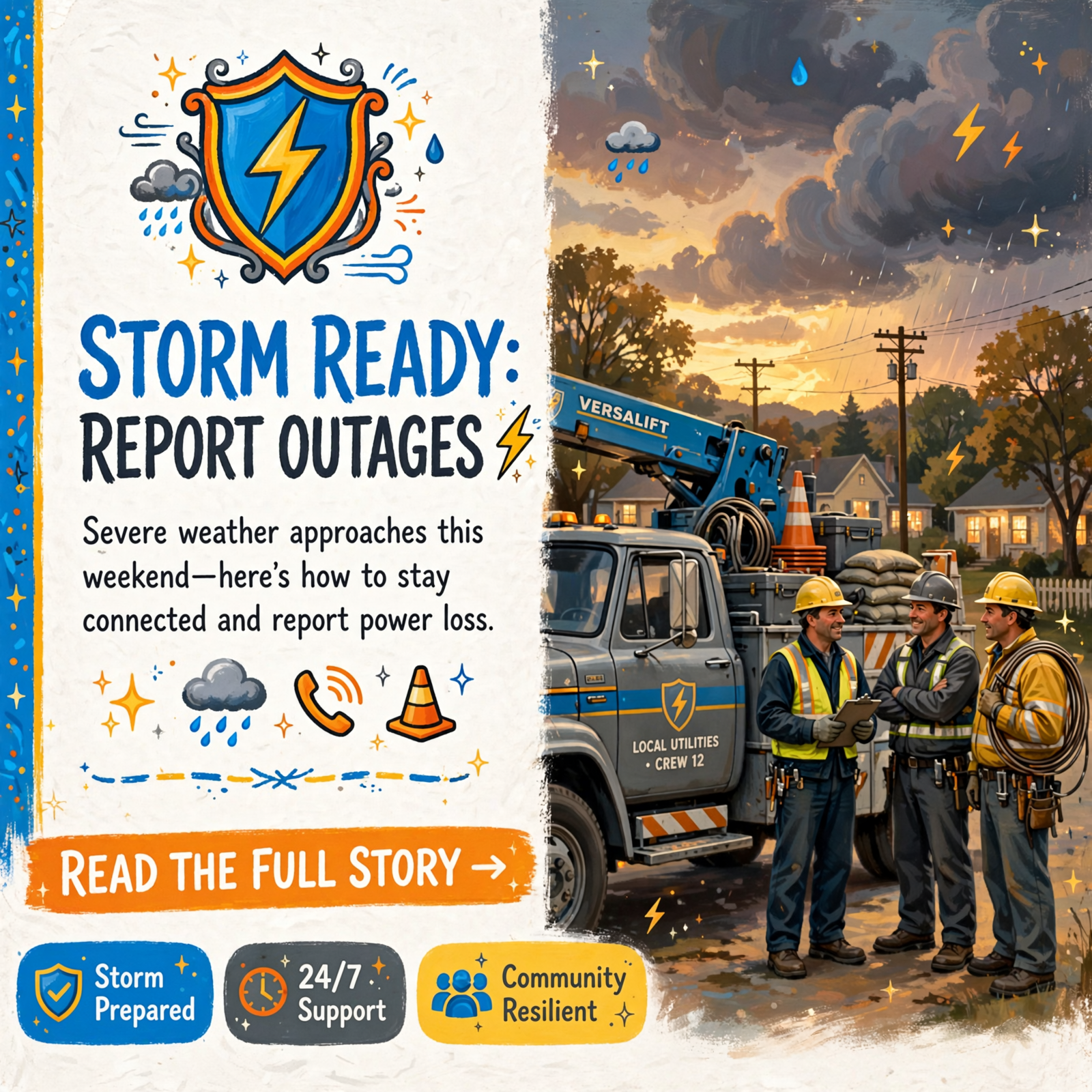 Featured image for "⚡ EPB Prepares for Weekend Weather - Here's How to Report Outages"