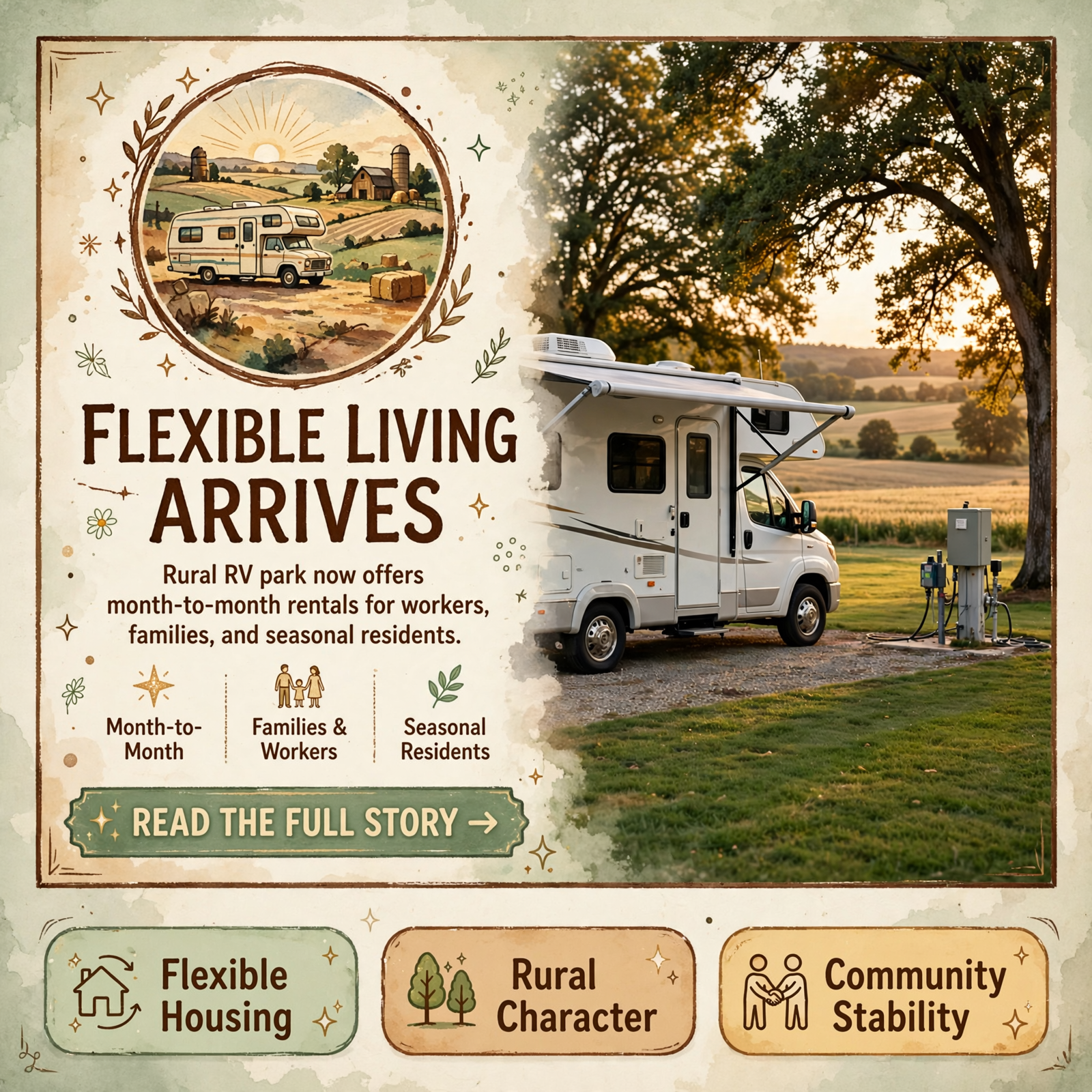 Featured image for "🏞️ Saddle Creek RV Park Opens Month-to-Month Rentals in Soddy Daisy"