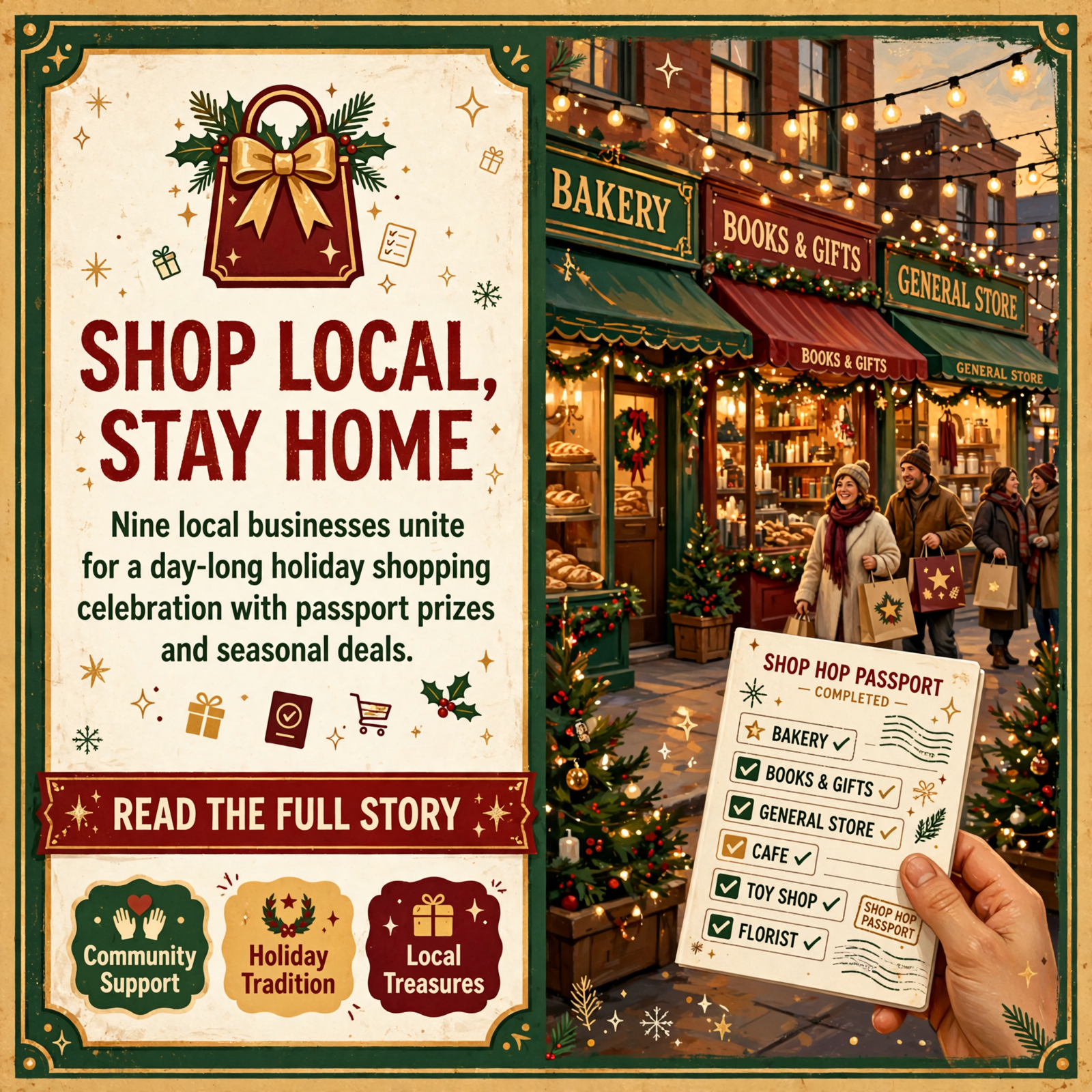 Featured image for "🎄 Small Town Christmas Shop Hop Returns to Dunlap on November 7th"
