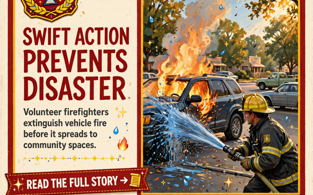 🚒 Vehicle Fire Extinguished Safely in Dunlap Parking Lot